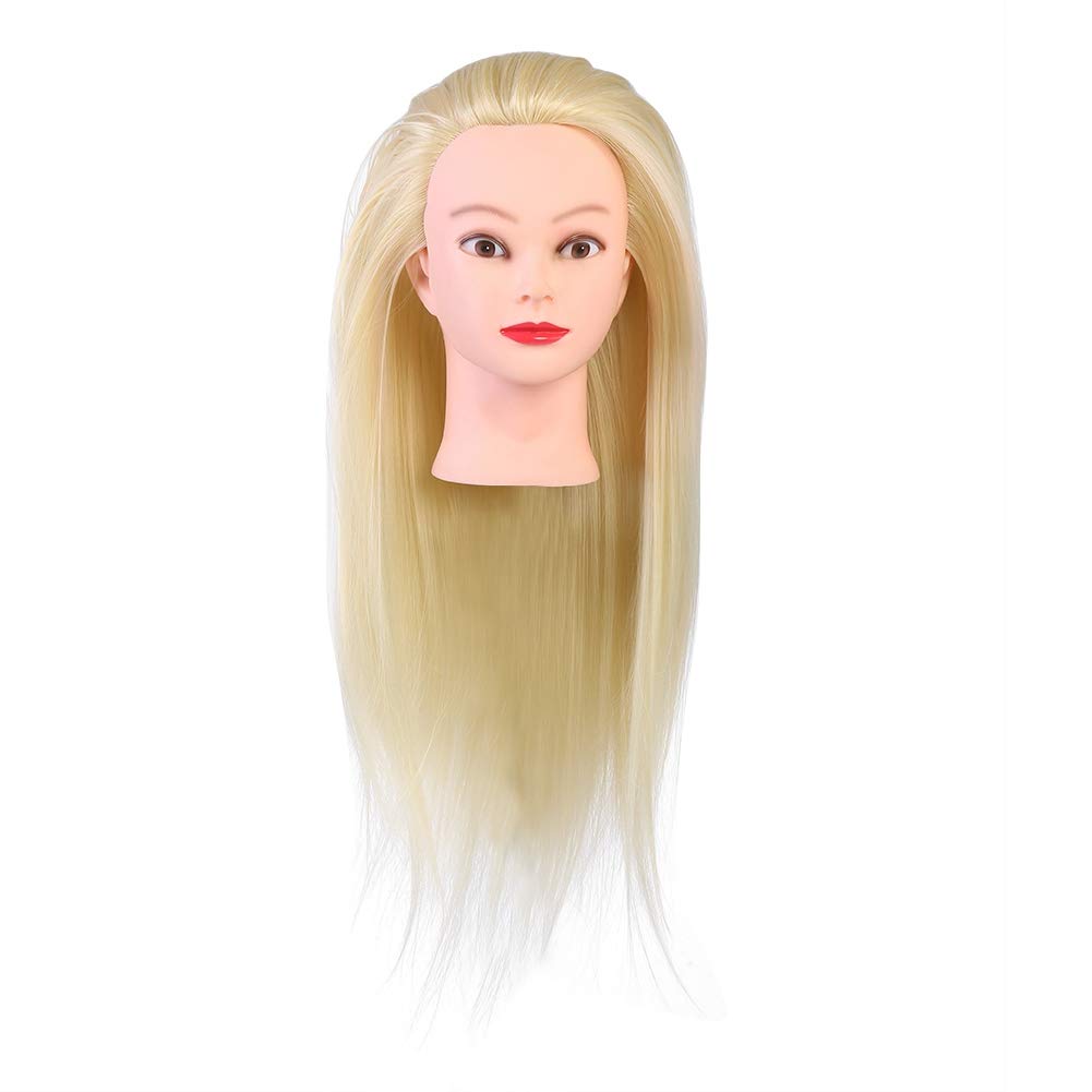Professional Training Head with Thick Hair - Easy to Comb Realistic Hair Styling Mannequin for Salon & Home Practice (Beige) - Perfect for Hairdressing Students, Stylists & DIY Enthusiasts