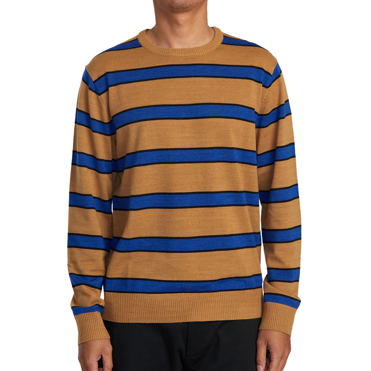 Alex Stripe Crew Neck Sweatshirt for Men - Soft Cotton Casual Pullover - Perfect for Streetwear, Gym & Everyday Wear