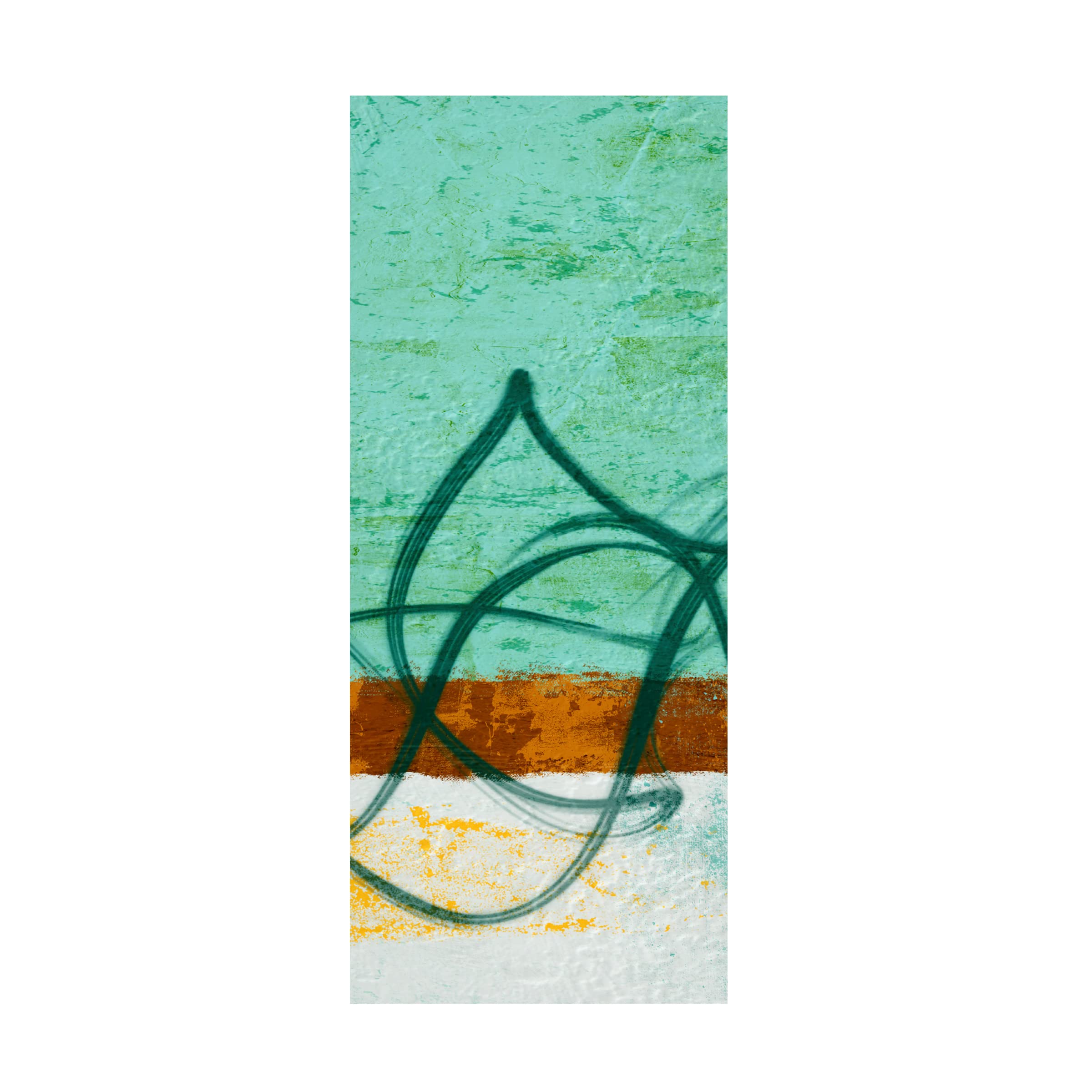 Trademark Fine Art 'Flowing Along II' Canvas Wall Art by Alonzo Saunders - Modern Abstract Painting for Living Room, Bedroom & Office Decor