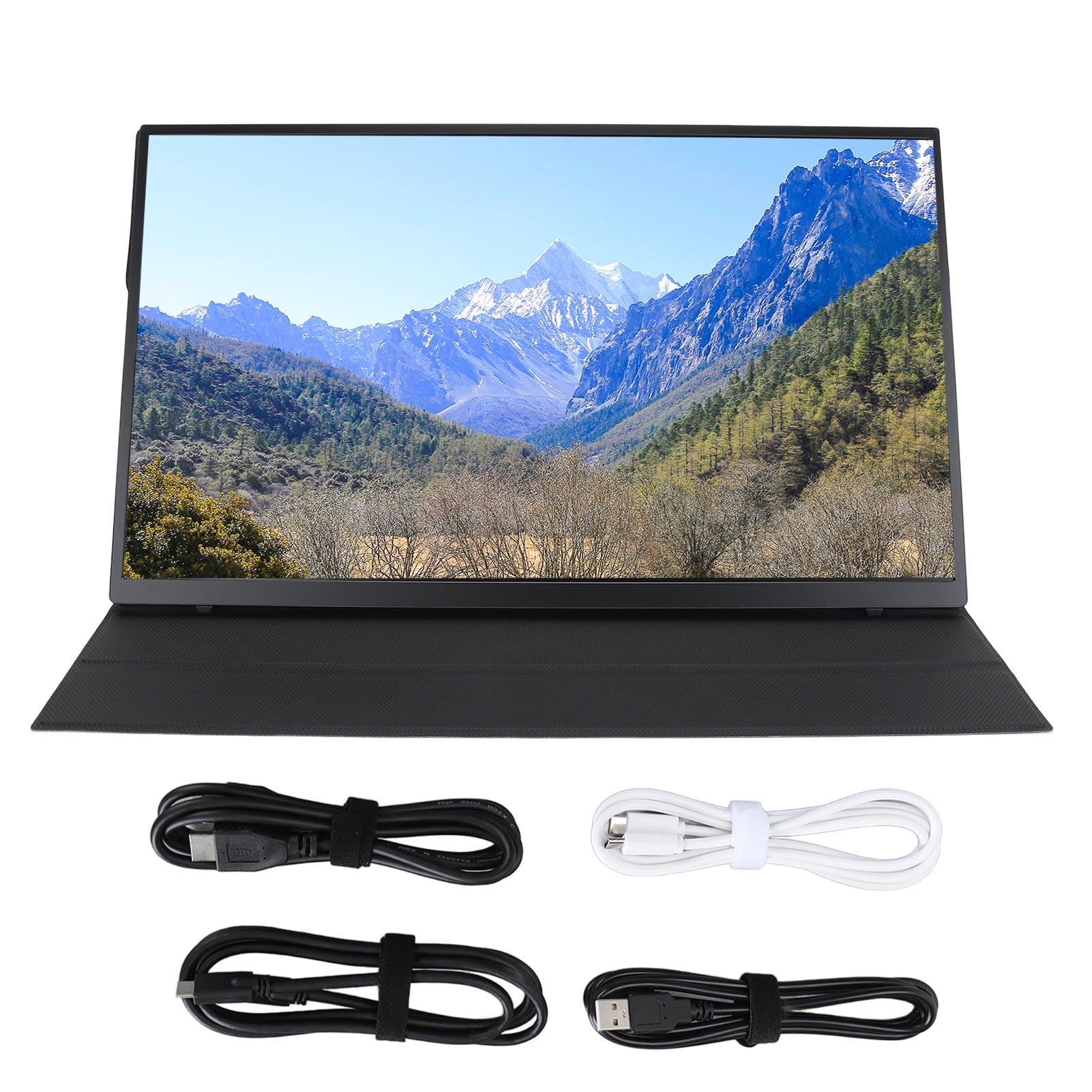 18.5 Inch Portable Gaming Monitor - Ultra Thin IPS Display 1920x1080 100Hz, USB C External Second Monitor with Removable Cover, Adjustable Stand, VESA Mount - Perfect for Work, Travel & Multi-Screen Setup