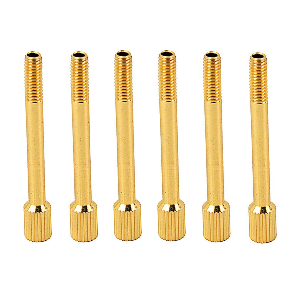 6-Piece Brass Electric Guitar Tremolo Bridge Saddle Clamp & String Screws Set - Premium Guitar Parts for Enhanced Stability & Tuning - Perfect for DIY Guitar Repair & Upgrades