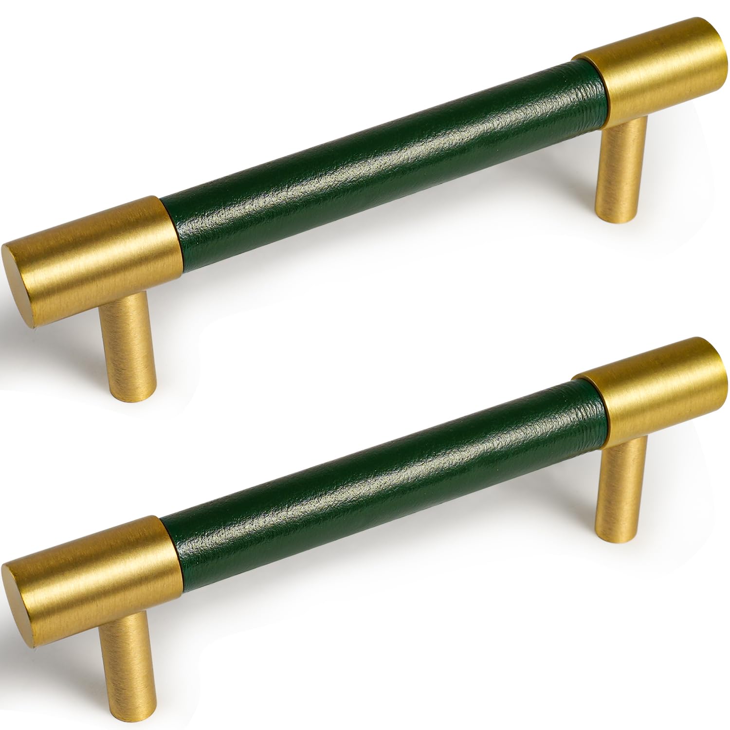 DOOROOM 4 Pack 5 Inch Sliding Barn Door Handles - Heavy Duty Cabinet & Drawer Pulls for Kitchen, Bathroom, Closet - Matte Green Finish - Rust Resistant Hardware for Smooth Operation