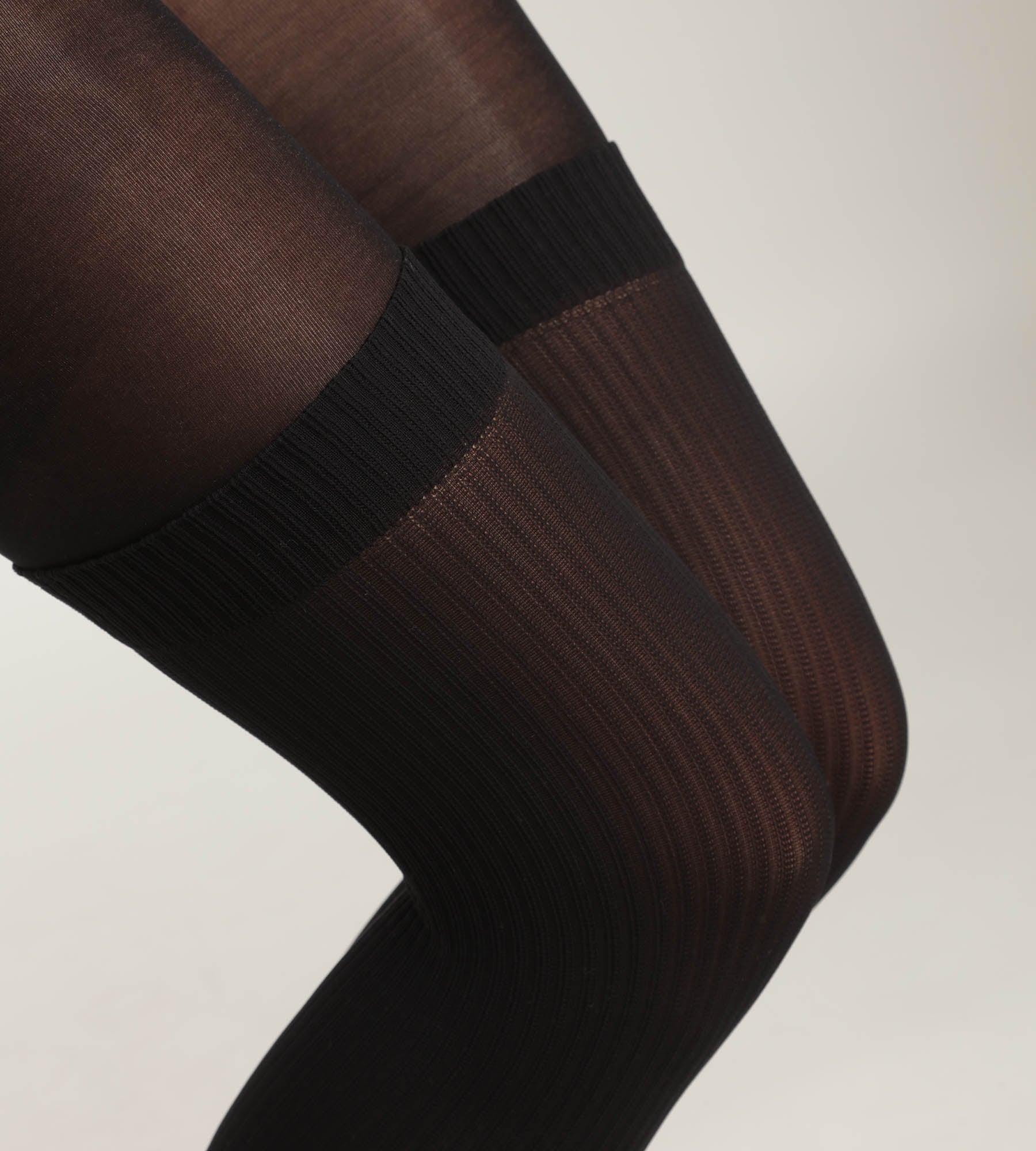 Black Sheer Tights for Women - Transparent Fishnet Stockings with Illusion Pattern - Perfect for Office, Parties & Everyday Wear