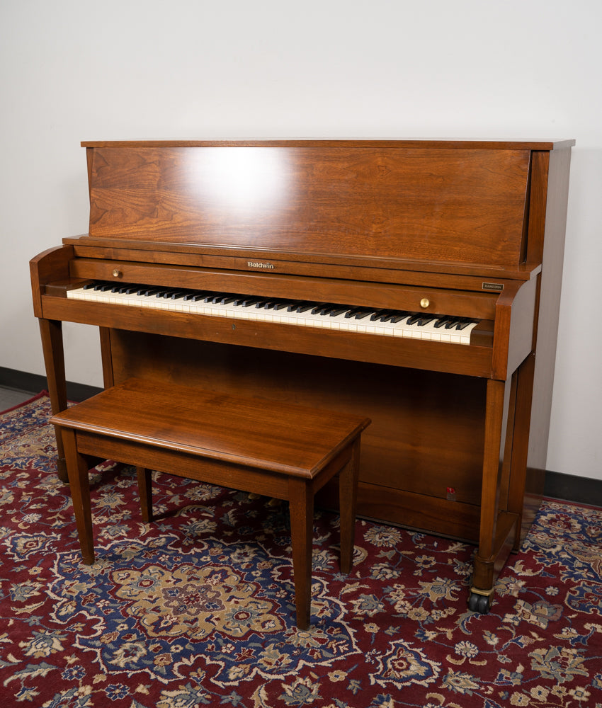 Baldwin 47 B243 Studio Piano - Satin Walnut Finish | Premium Upright Piano for Home & Studio | Perfect for Beginners, Music Lessons & Small Spaces (SN: 365145)