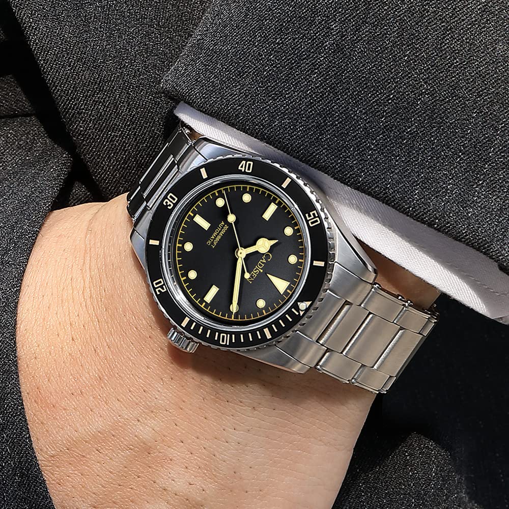 CADISEN Men's Automatic Watch with NH35 Movement - Waterproof Sapphire Crystal - Dress & Casual Watch for Business, Office, and Everyday Wear