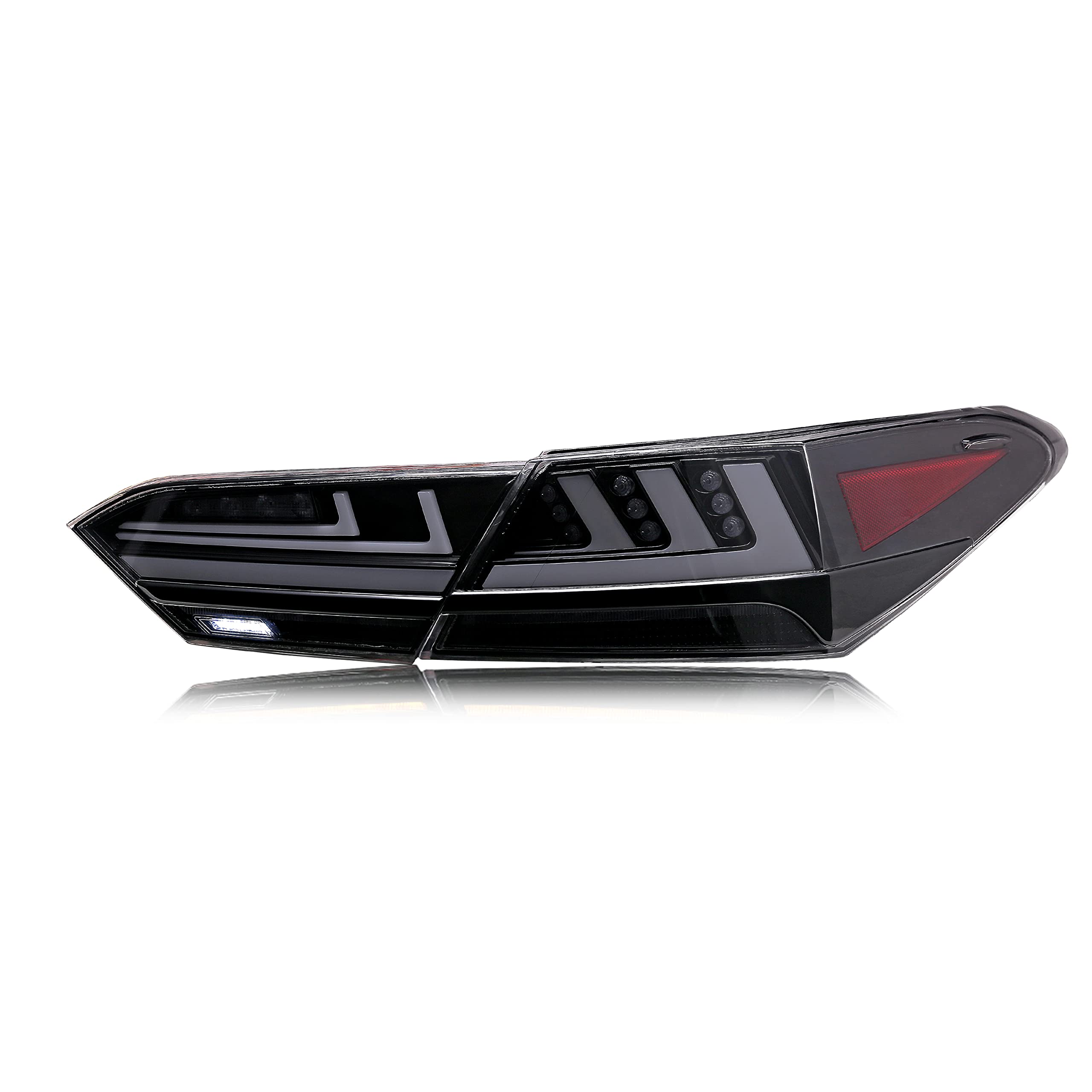 2018-2023 Toyota Camry LED Tail Lights - DRL Brake Turn Signal Assembly with Start Up Animation (Clear) - Perfect for Night Driving & Custom Car Upgrades