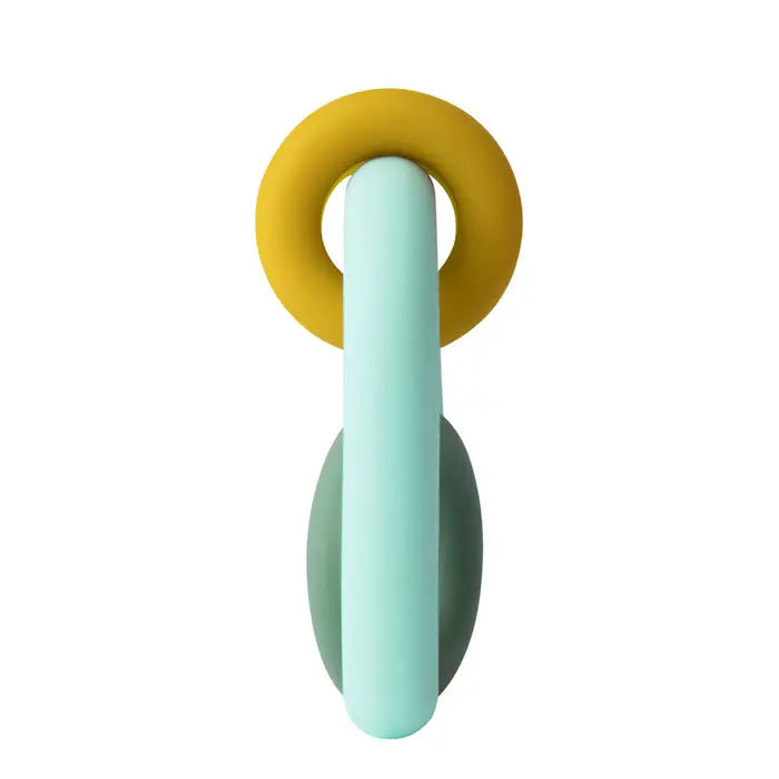 Boon Hoop Silicone Teether for Babies - Soft, Safe & Soothing Teething Toy for Infants - Perfect for Soothing Sore Gums at Home or On the Go