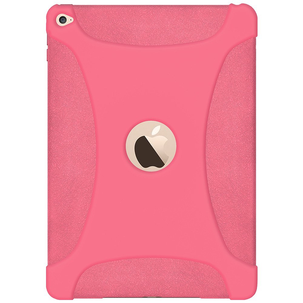 Amzer Silicone Jelly Skin Fit Case Cover for iPad Air 2 - Soft Protective Case, Anti-Slip Grip, Shock Absorption, Baby Pink (AMZ97449) - Perfect for Home, Office & Travel Use