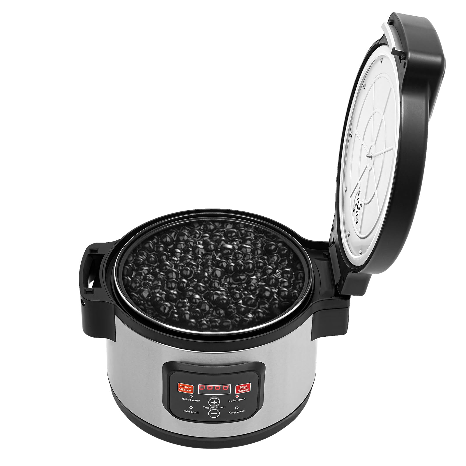 12L/3.17 Gal Commercial Boba Maker Machine - Automatic Tapioca Pearl Cooker for Bubble Tea, Milk Tea & Desserts - Touchscreen Display with Timer - Perfect for Restaurants, Tea Shops & Dessert Stores - Ideal for High-Volume Boba Tea Preparation & Business Use