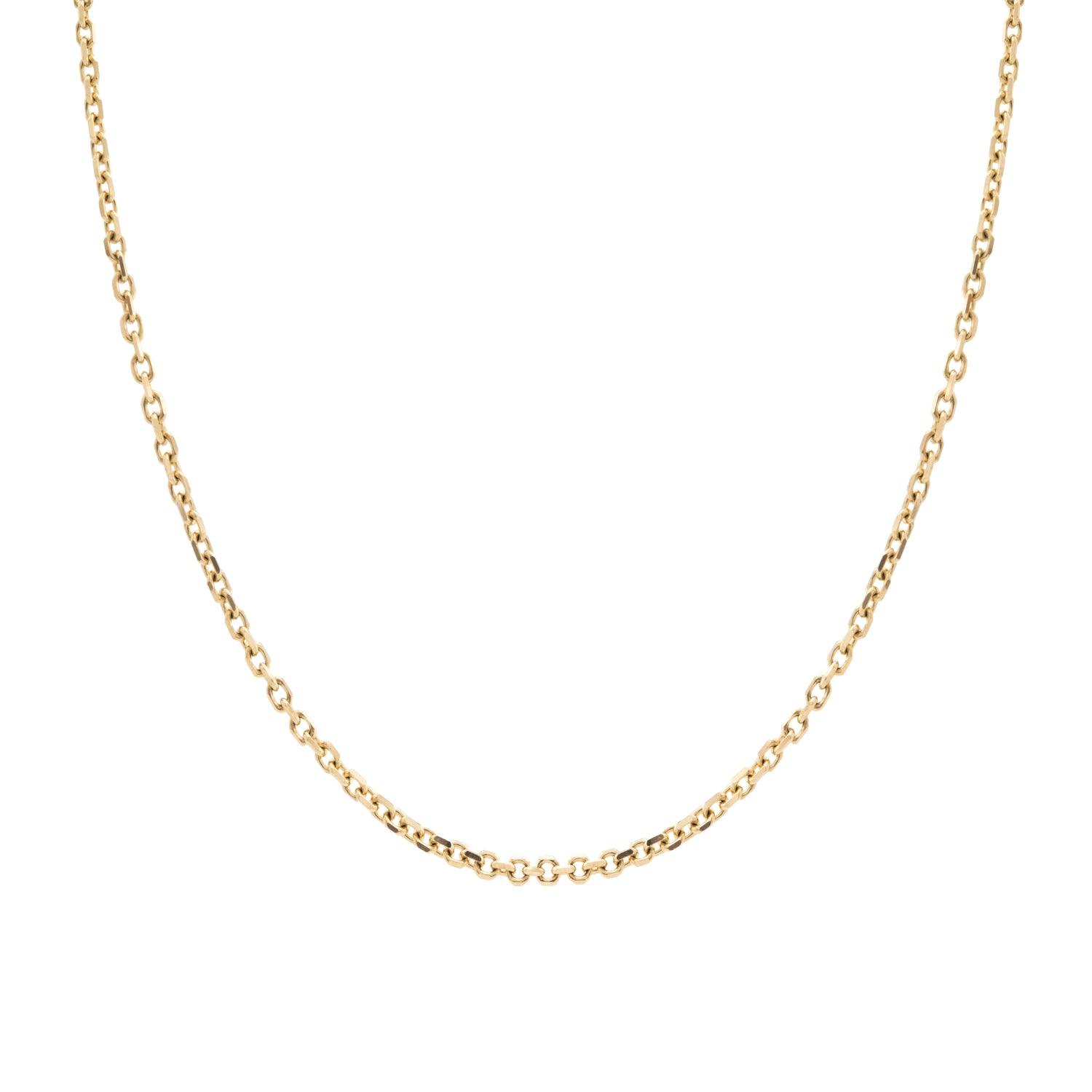 14k Gold Cable Chain Necklace for Women - Elegant Layering Jewelry for Everyday Wear & Special Occasions