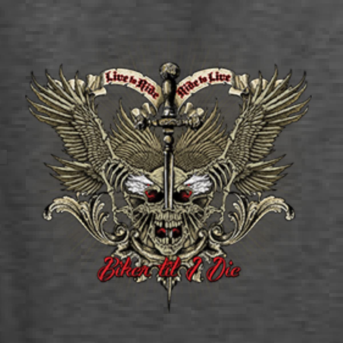 Biker Til I Die Live to Ride Motorcycle T-Shirt for Men - Long Sleeve Graphic Tee for Bikers, Motorcycle Enthusiasts & Truck Drivers - Perfect for Riding, Road Trips & Casual Wear