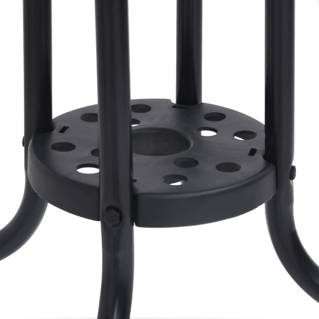 Black Steel Outdoor Dining Table 27.6