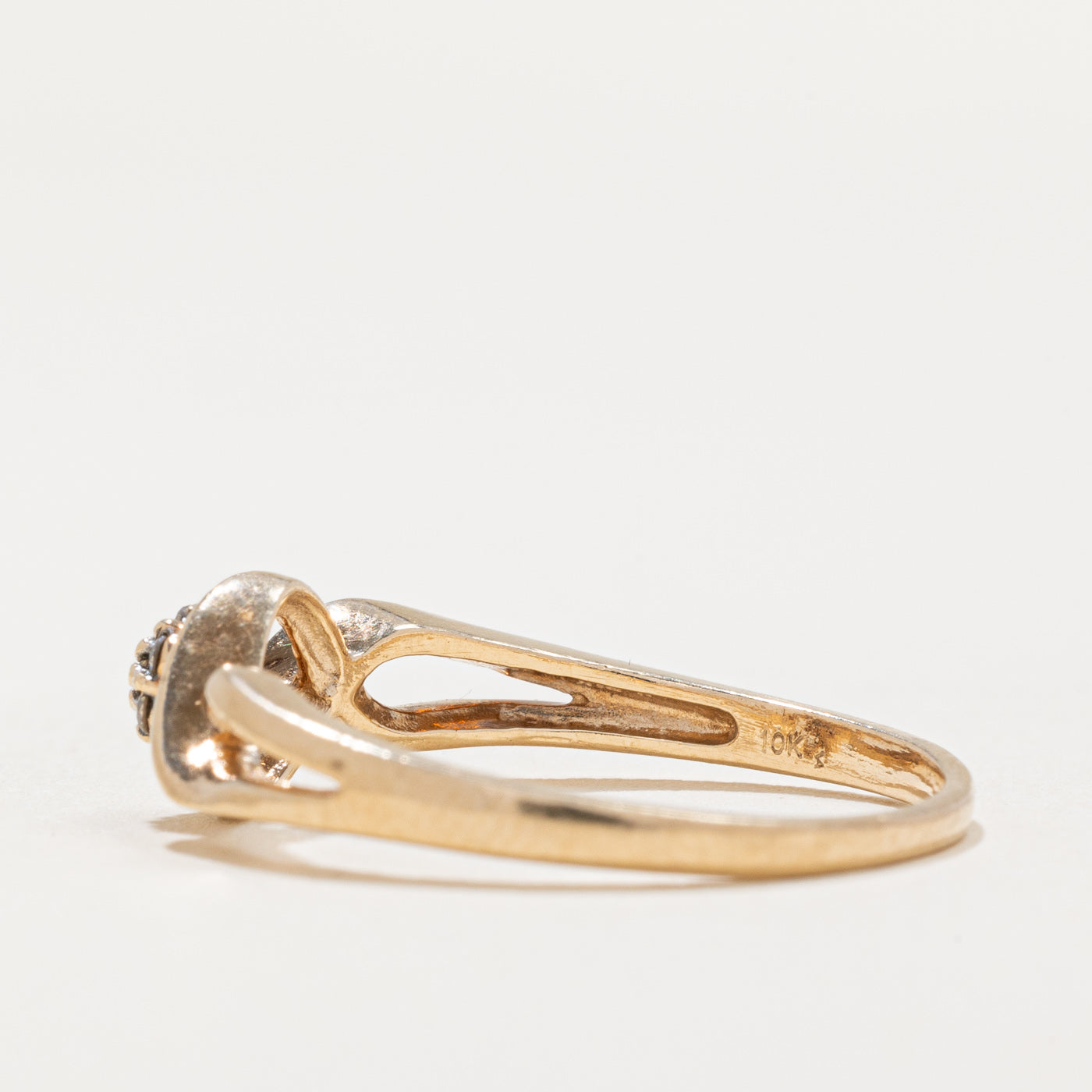 0.07ctw Diamond Cluster Twisted Ring - Size 8.5 - Elegant Stackable Band for Weddings, Anniversaries & Everyday Wear
