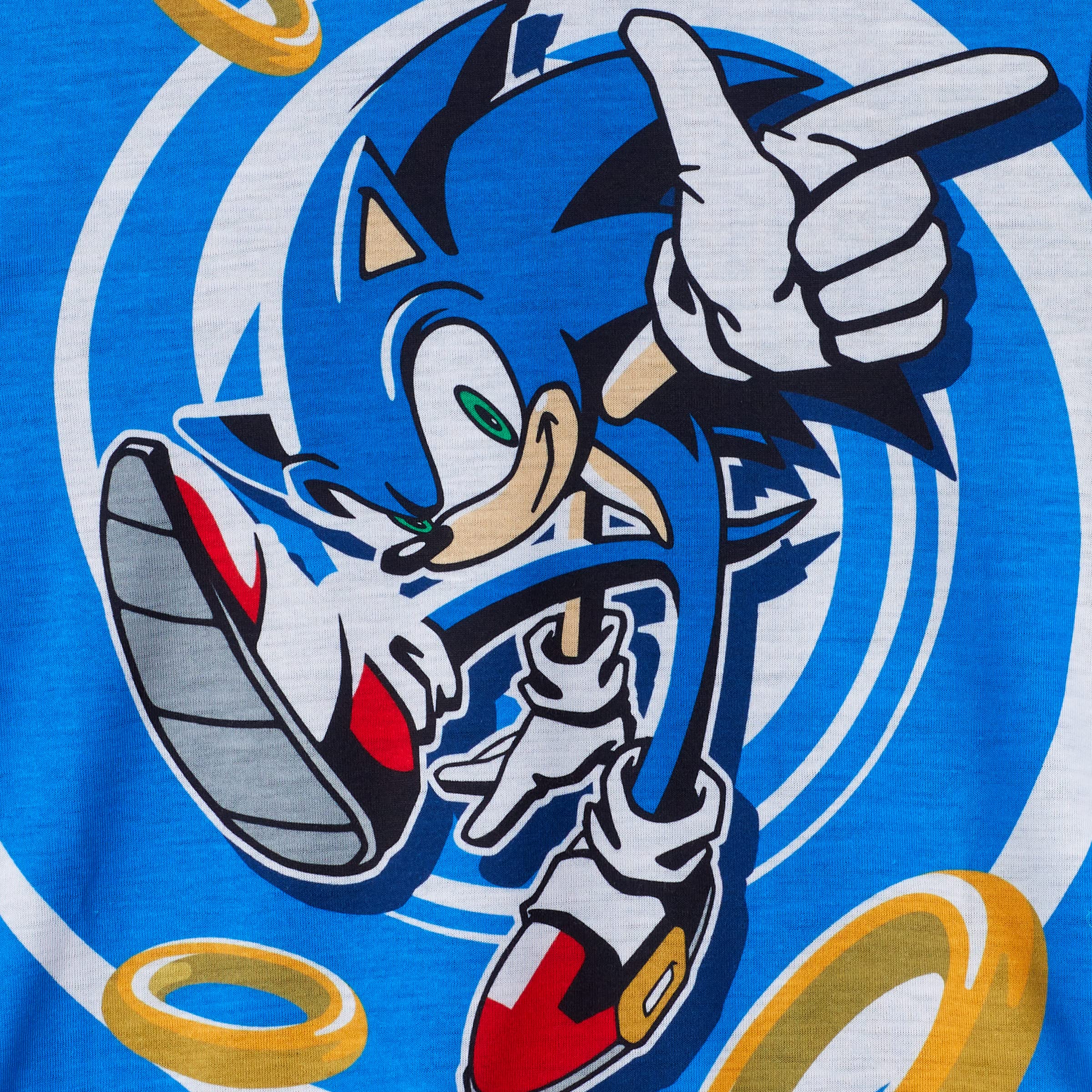 Sonic The Hedgehog 4-Piece Boys Pajama Set - Soft Sleepwear with Pajama Pants & Shirt - Cute Kids' Sleepwear for Bedtime, Movie Nights & Playdates