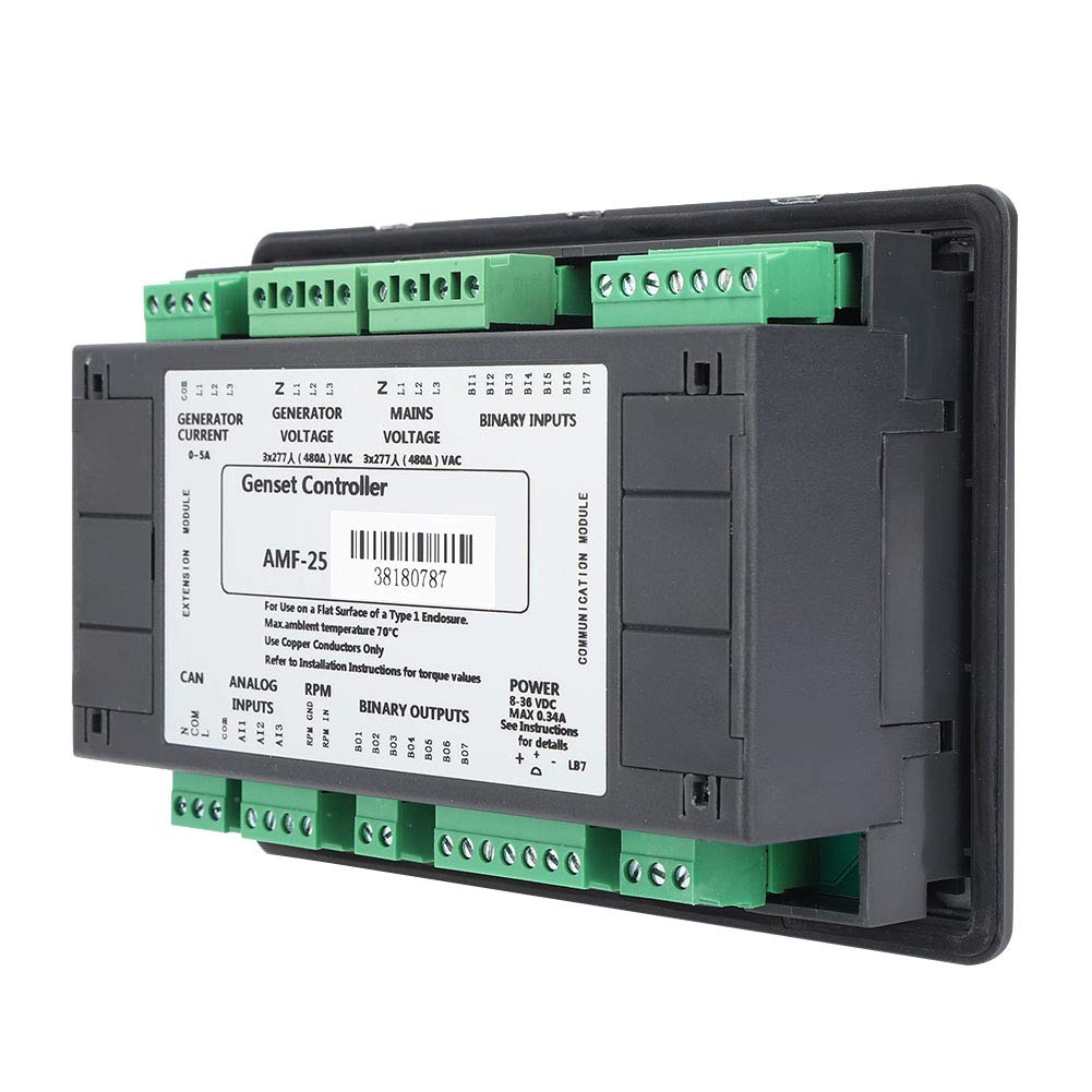 Generator Parts - LED & LCD Display Genset Controller for Power Fault Detection | Compatible with Electronics Industry | Perfect for Backup Power Systems & Emergency Power Supply