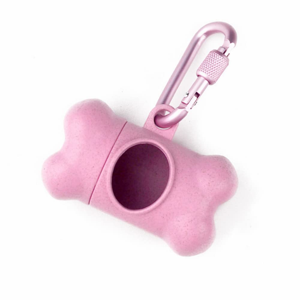 1Pc Bone-Shaped Dog Poop Bag Holder - Portable Biodegradable Waste Bag Dispenser with Clip for Dogs - Perfect for Walking, Hiking & Outdoor Pet Cleanup