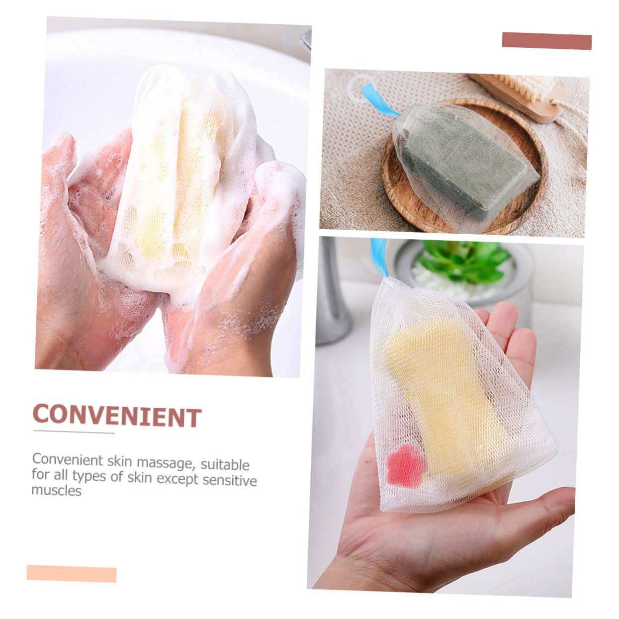 NOLITOY 2-Pack Soap Saver Bags for Face Wash - Reusable Foaming Mesh Pouches for Cleansing & Travel - Perfect for Shower, Travel, and Daily Skincare Routine