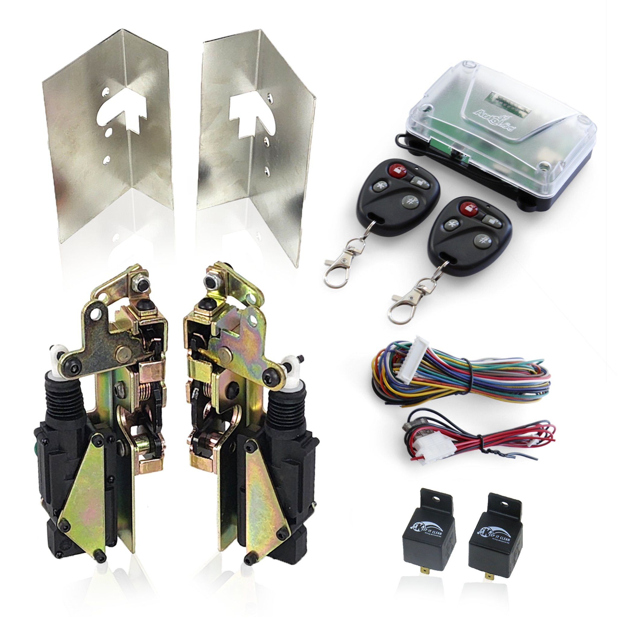1903 Rambler Model E Shaved Door Kit with Small Power Bear Claw Locking Latch Bolt - Easy Installation for Classic Car Restoration & Hot Rod Customization