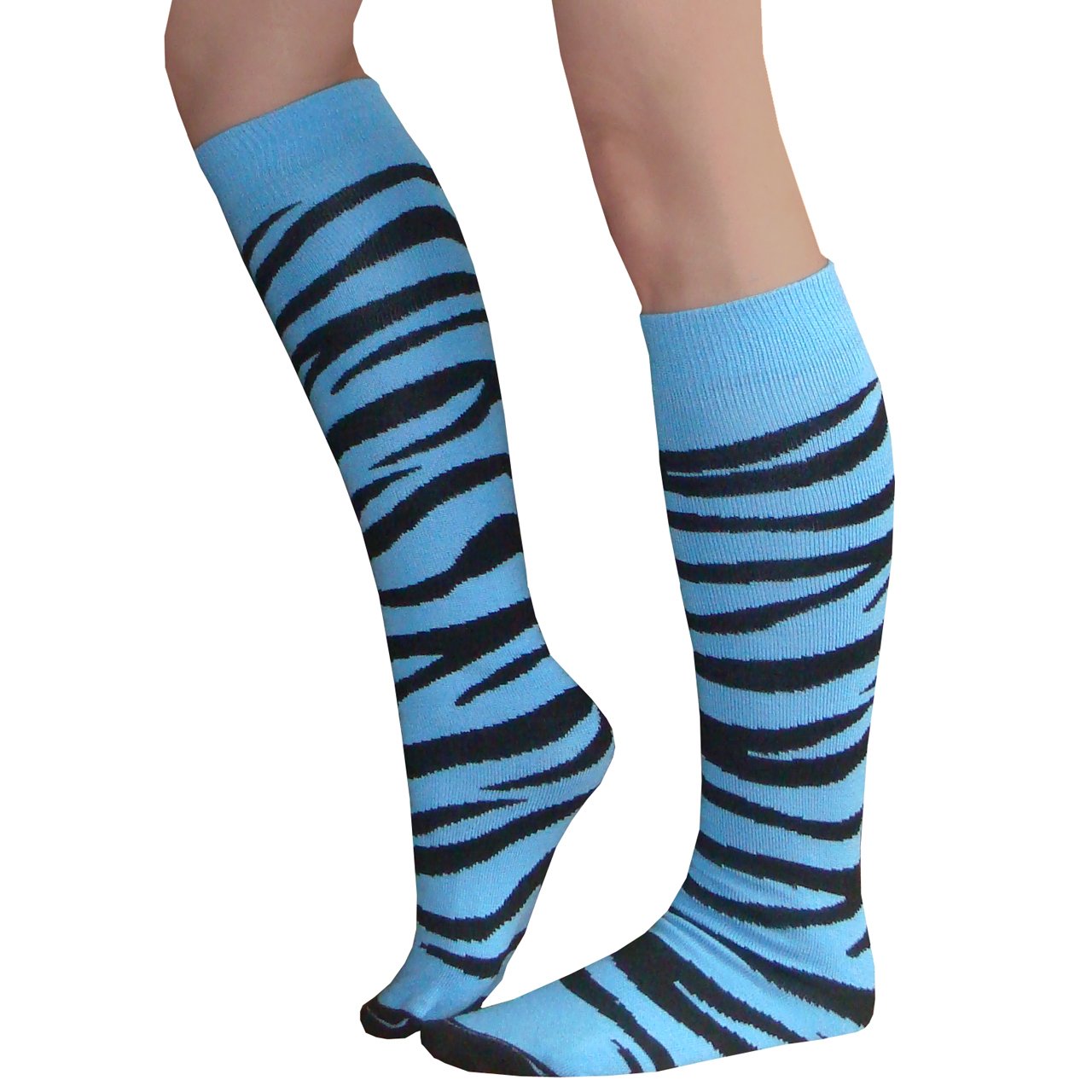 Women's Zebra Print Knee High Socks for Fashion & Outfits