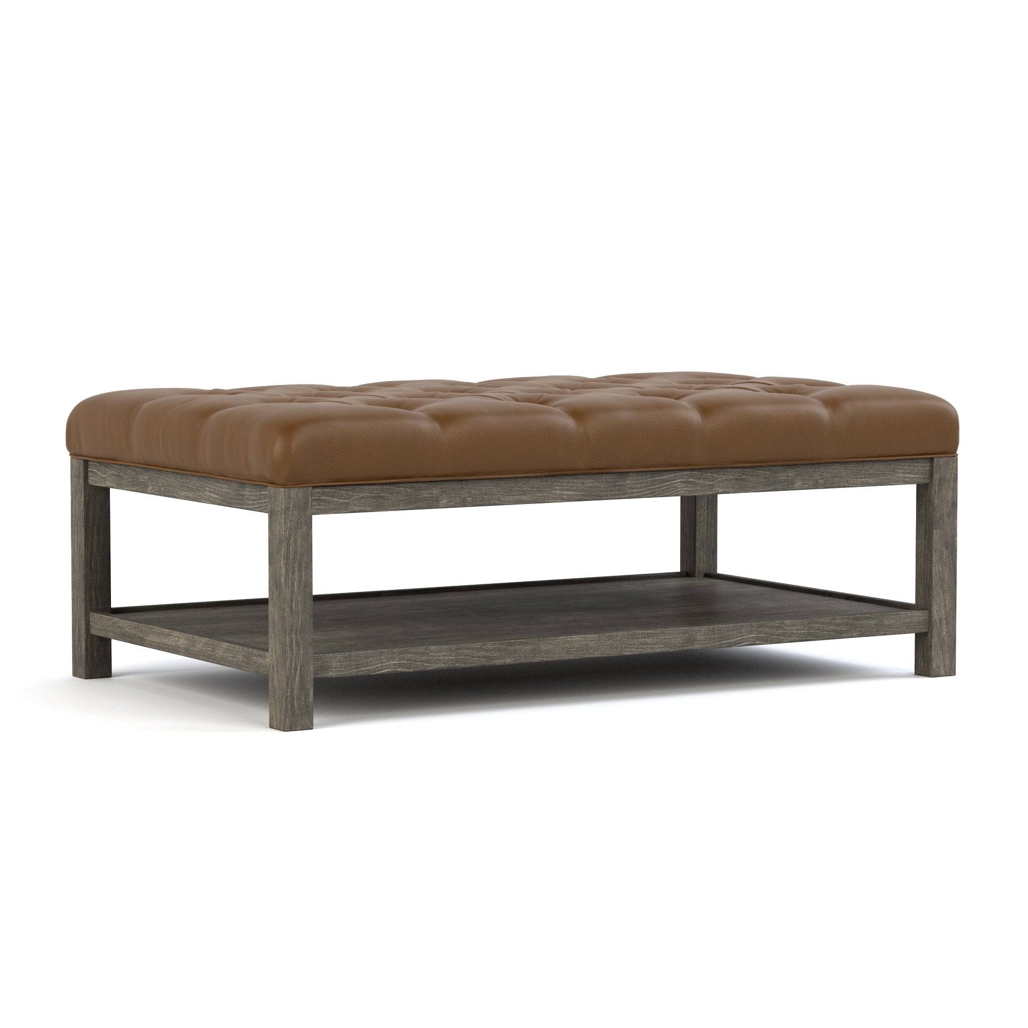 Origins Tufted Diamond Cocktail Ottoman - Stylish Footrest & Extra Seating for Living Room, Bedroom or Lounge - Perfect Home Decor Accent Piece