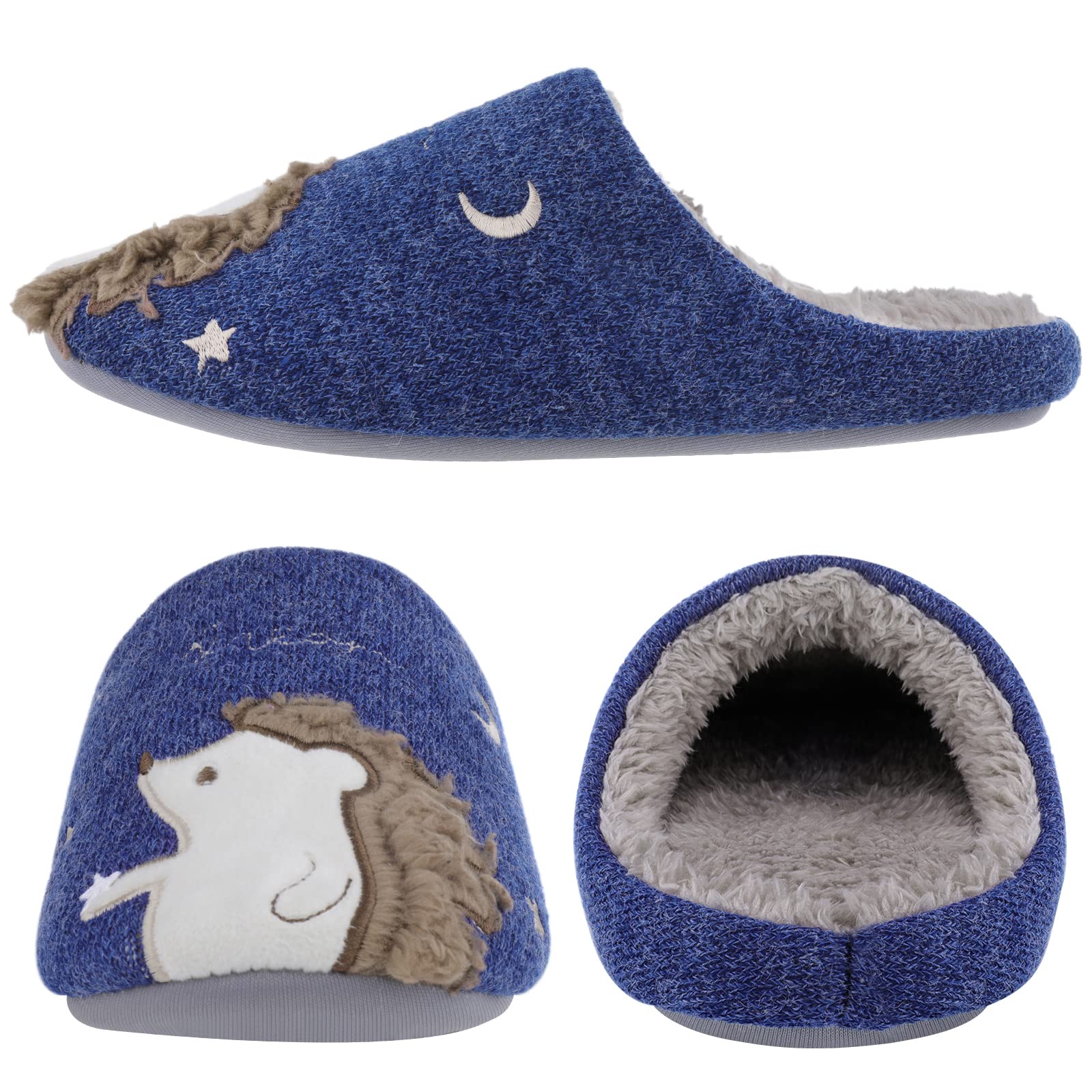 shevalues Fur Lined Animal Slippers for Kids & Women - Cute Unicorn & Hedgehog House Shoes with Fuzzy Lining & Embroidery - Cozy Indoor Slippers for Girls, Boys & Adults | Perfect for Winter, Home Wear & Gift Giving