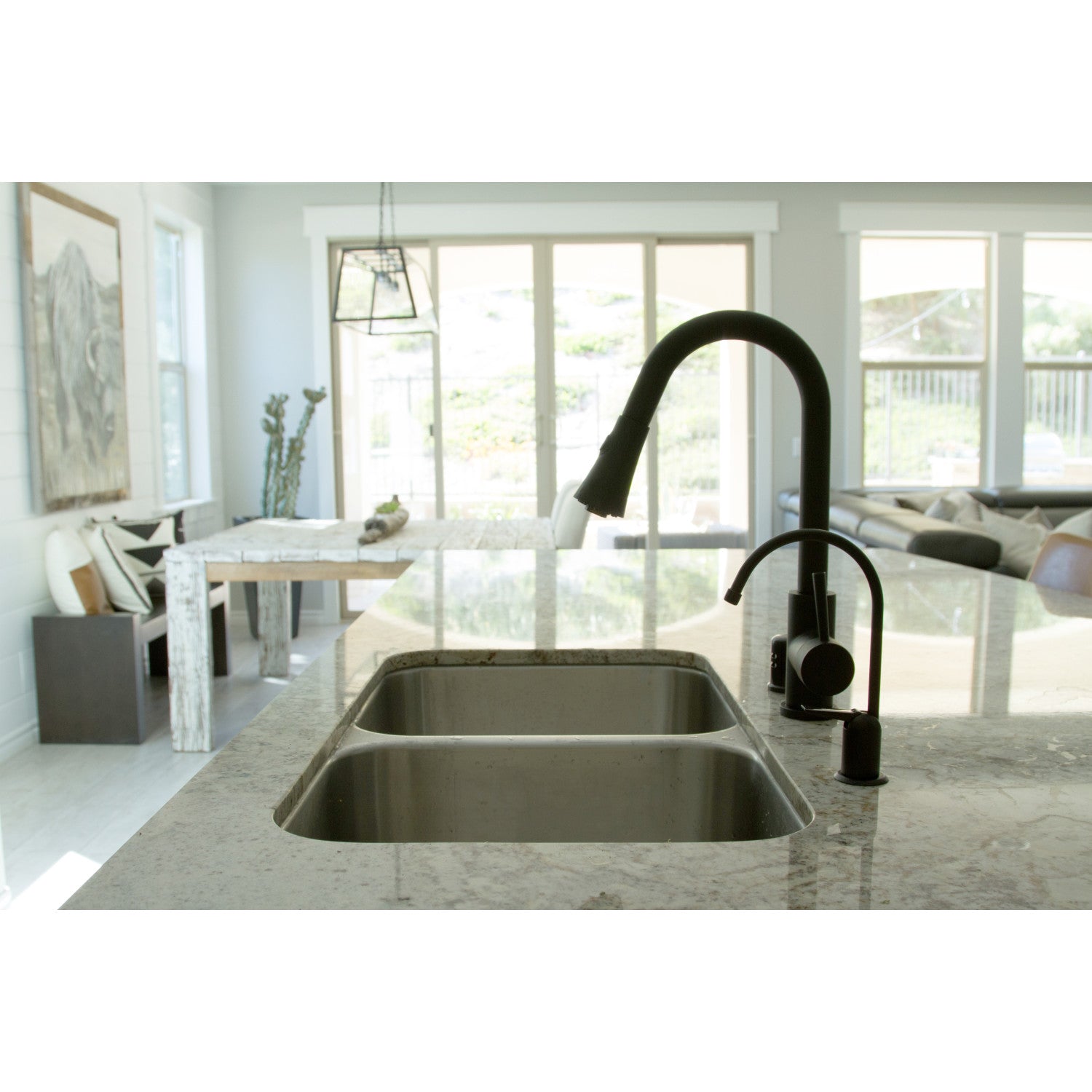 Americana K6190 Single Handle 1 Hole Deck Mount Water Filtration Faucet in Matte Black - Perfect for Kitchen Sink Water Filter Systems & Clean Drinking Water