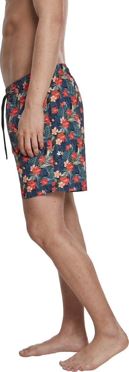 Men's Tropical Pattern Swim Shorts - Quick Dry, Comfortable Beach Swimwear for Summer Vacation & Pool Party - XXL