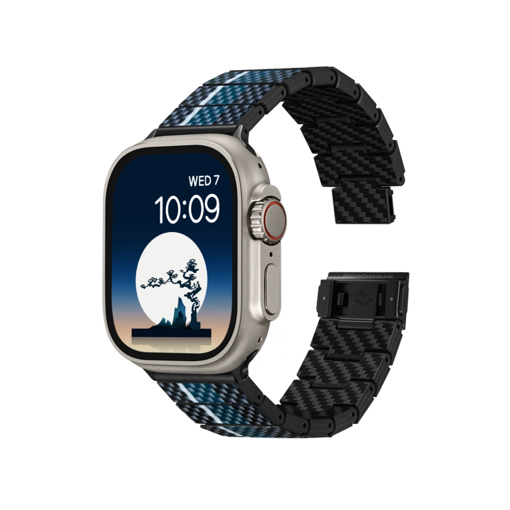 Premium Carbon Fiber Watch Band for Apple Watch Series 8/7/6/SE - Lightweight & Durable Replacement Strap for Workout, Running & Everyday Use