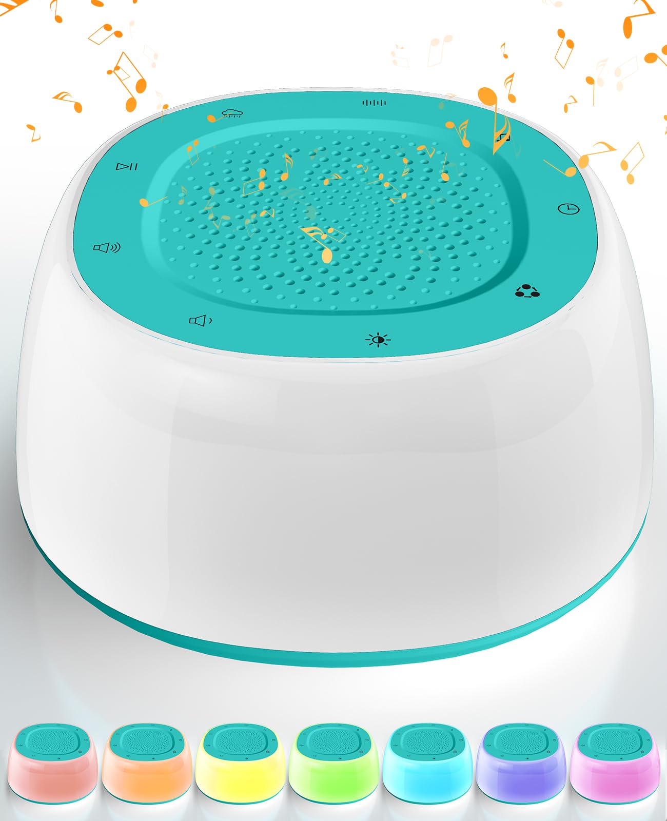 Jack & Rose White Noise Machine for Babies & Kids - Portable Sound Machine with Night Light for Sleeping, Soothing, Nursery & Travel | Perfect for Bedtime, Naps & Relaxation