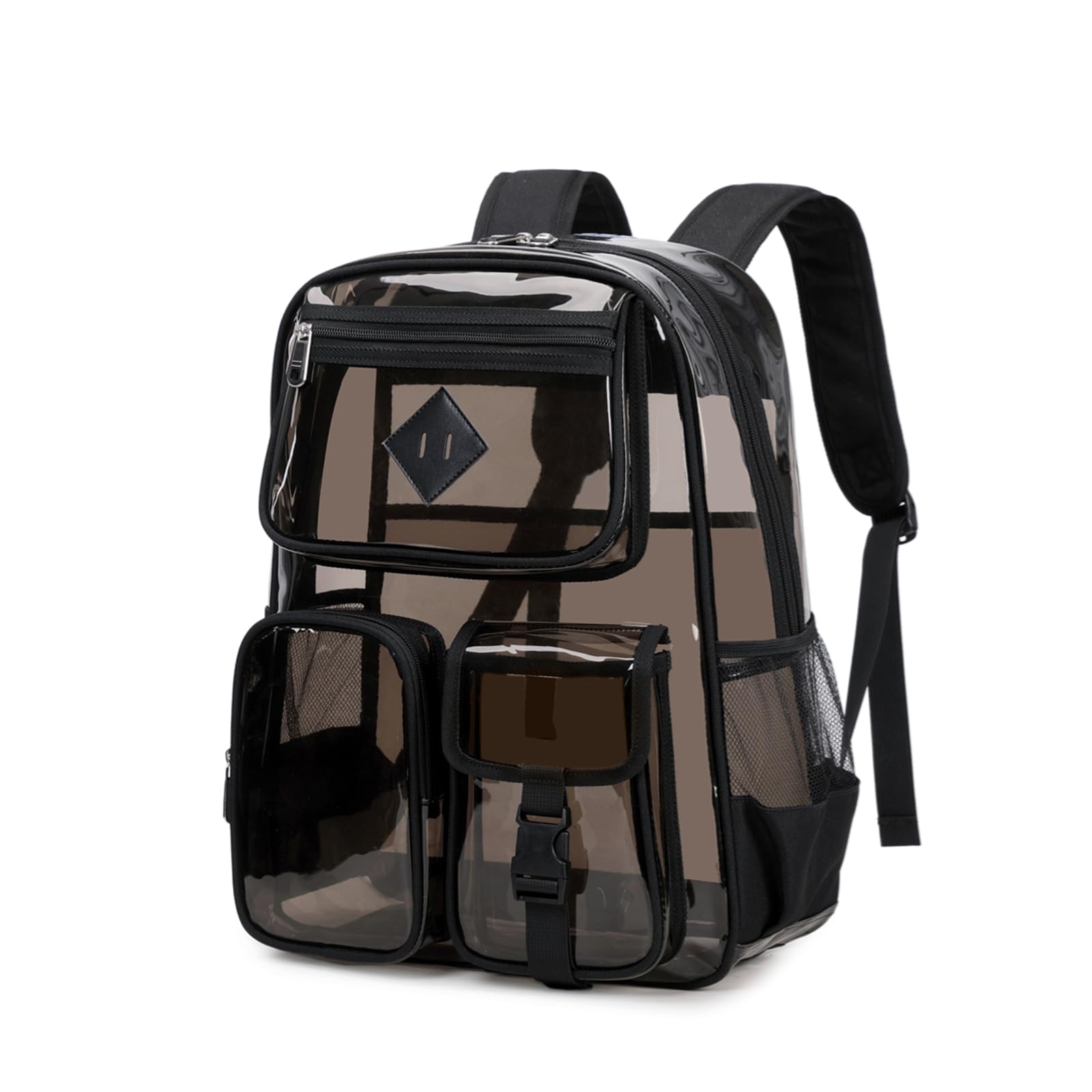 Clear PVC Backpack for School - Heavy Duty Transparent Bookbag for Girls & Teens, Stadium Approved See-Through Backpack - Perfect for School, Travel, and Security Checkpoints