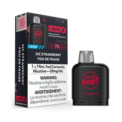 Flavour Beast Level X Pods - 7000 Puffs, 14mL E-Liquid, All Flavors | Premium Disposable Vape for All-Day Use | Perfect for Travel, Work & Social Events