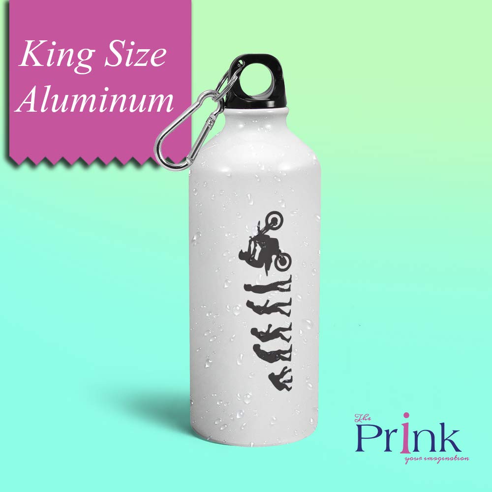 Prink Dirt Biker Evolution Printed Sports Water Bottle 600ml - Leakproof Bike Sipper for Cycling, Gym & Outdoor Activities | BPA-Free Tritan Material for Motorcycle Riders & Fitness Enthusiasts