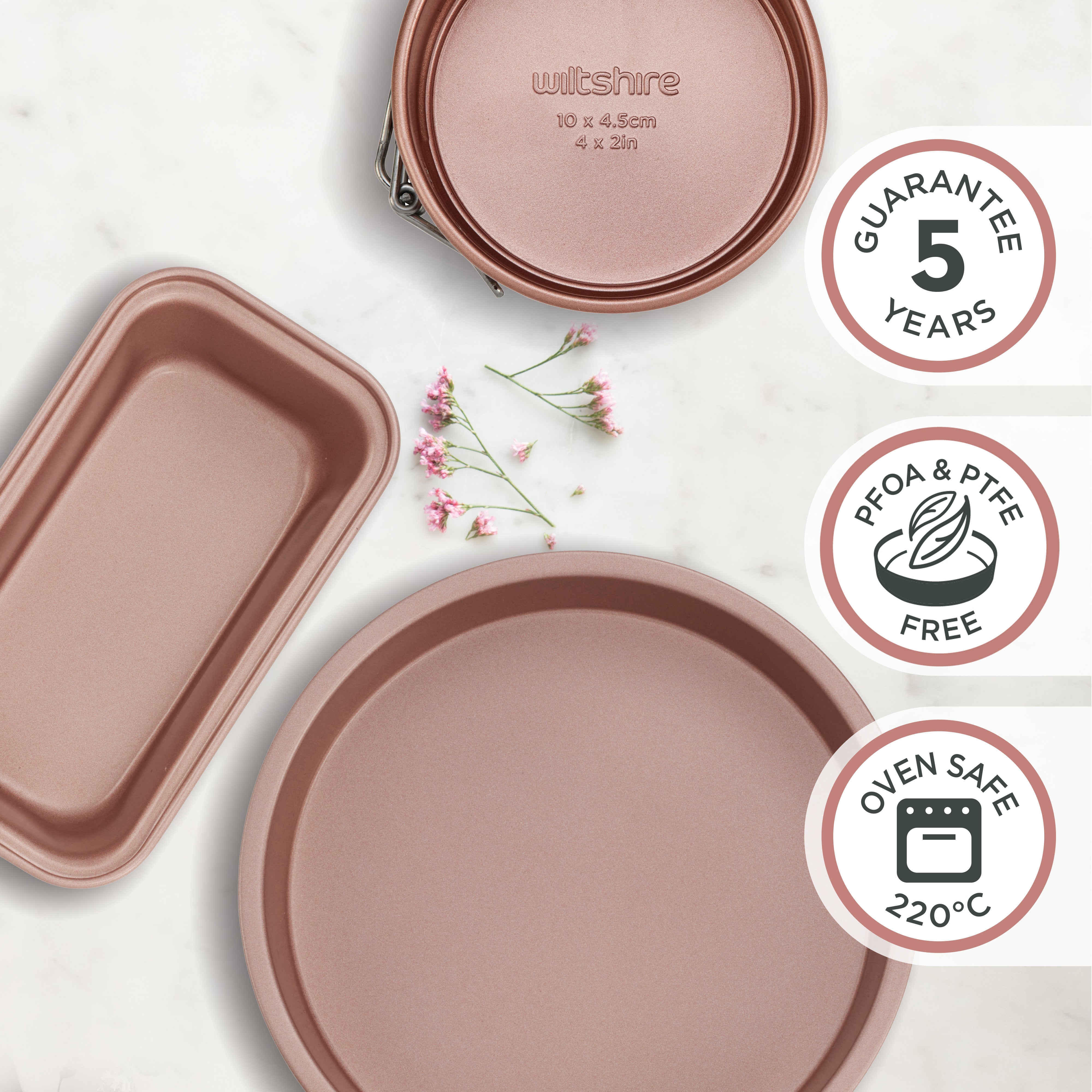 Rose Gold Mini Loaf Pan 15.5cm (6.1 Inch) - Nonstick Baking Pan for Air Fryer & Oven - Perfect for Mini Breads, Cakes & Desserts
