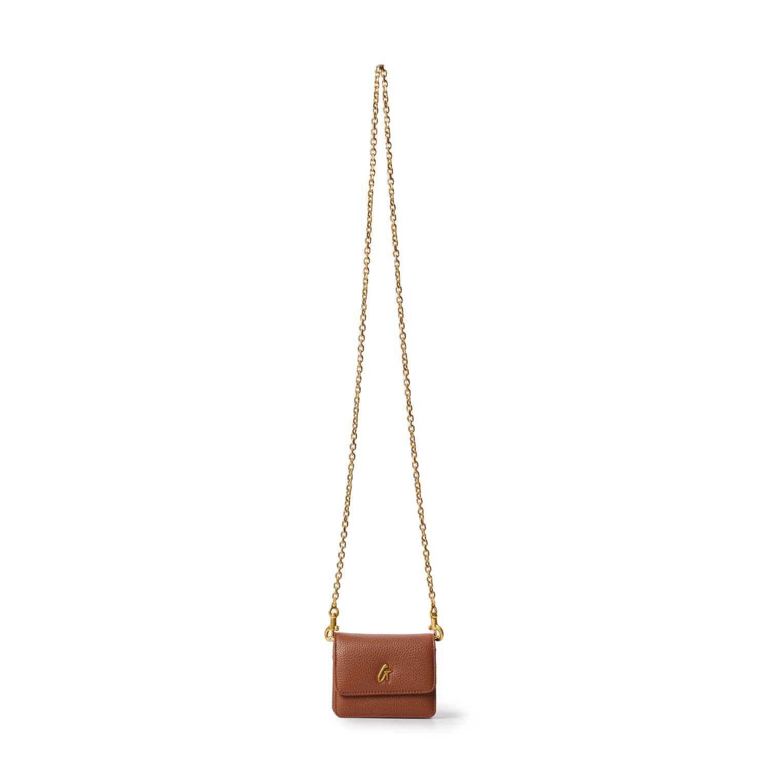 Mini Pebble Leather Crossbody Bag - Brown WOC Wallet on Chain for Women | Perfect for Everyday Use, Parties & Travel