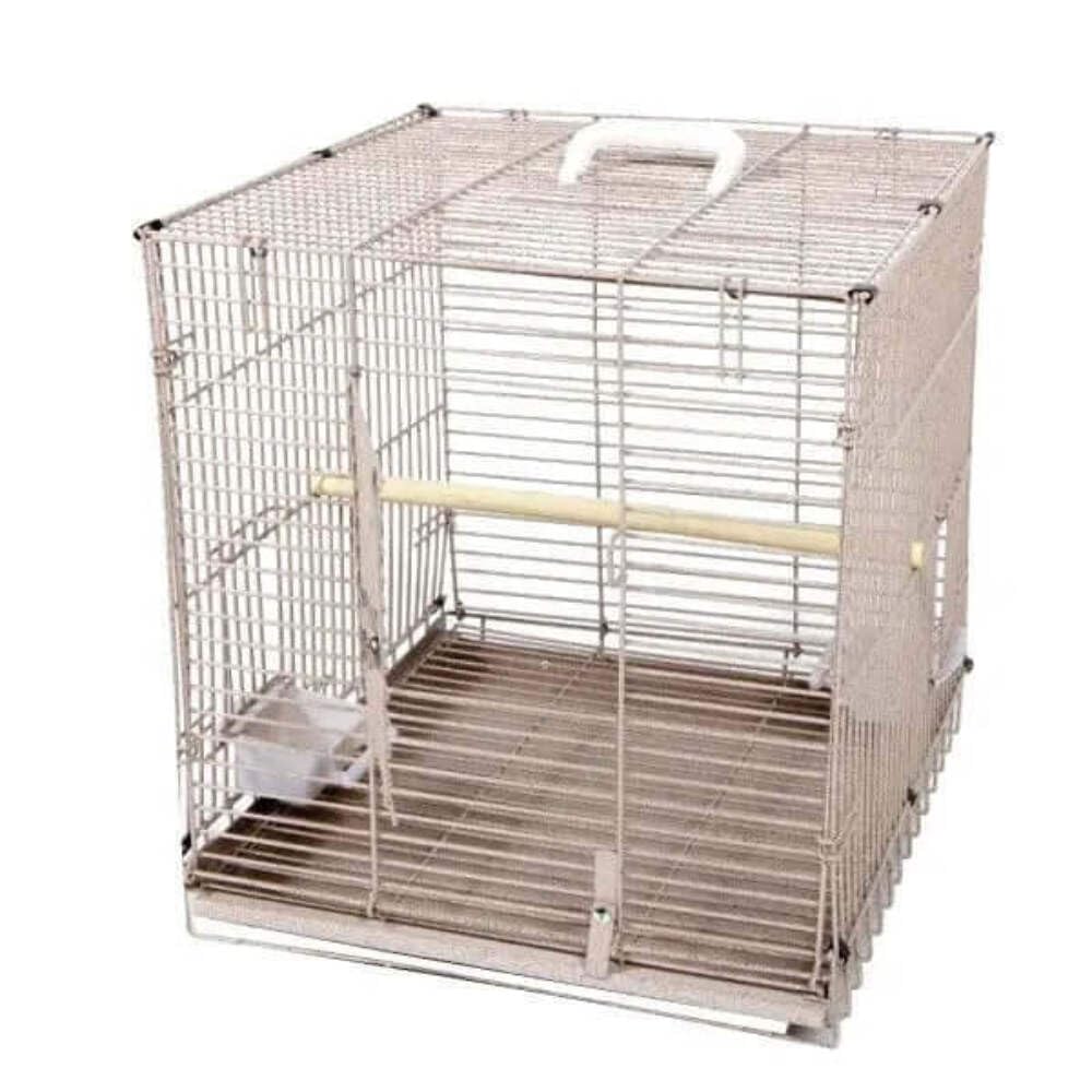 Portable Folding Travel Bird Cage for Small Birds - Lightweight & Durable Black Carrier for Parakeets, Canaries, Finches - Perfect for Travel, Vet Visits & Outdoor Adventures