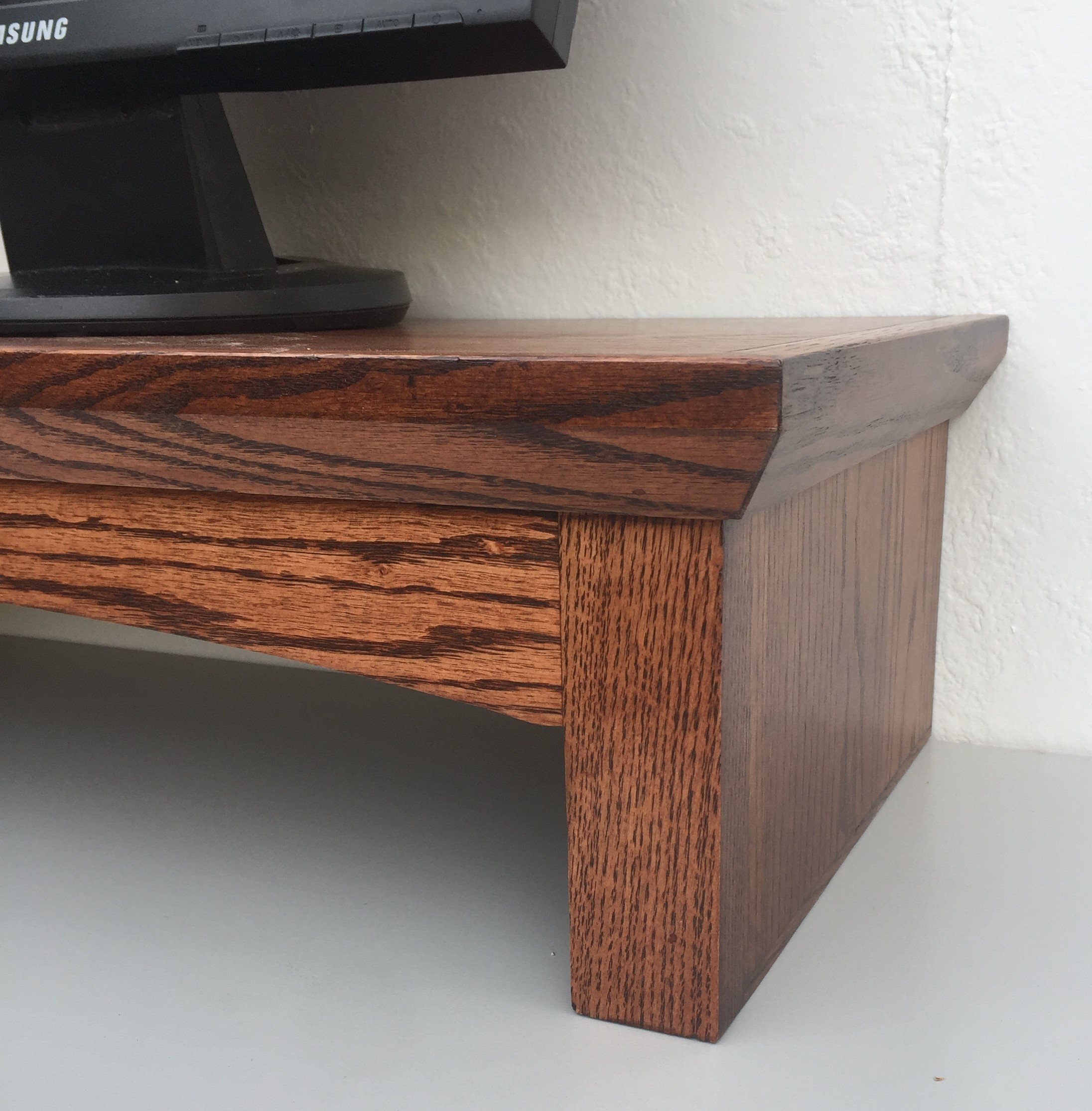 Oak TV Stand with Storage Shelf - 26