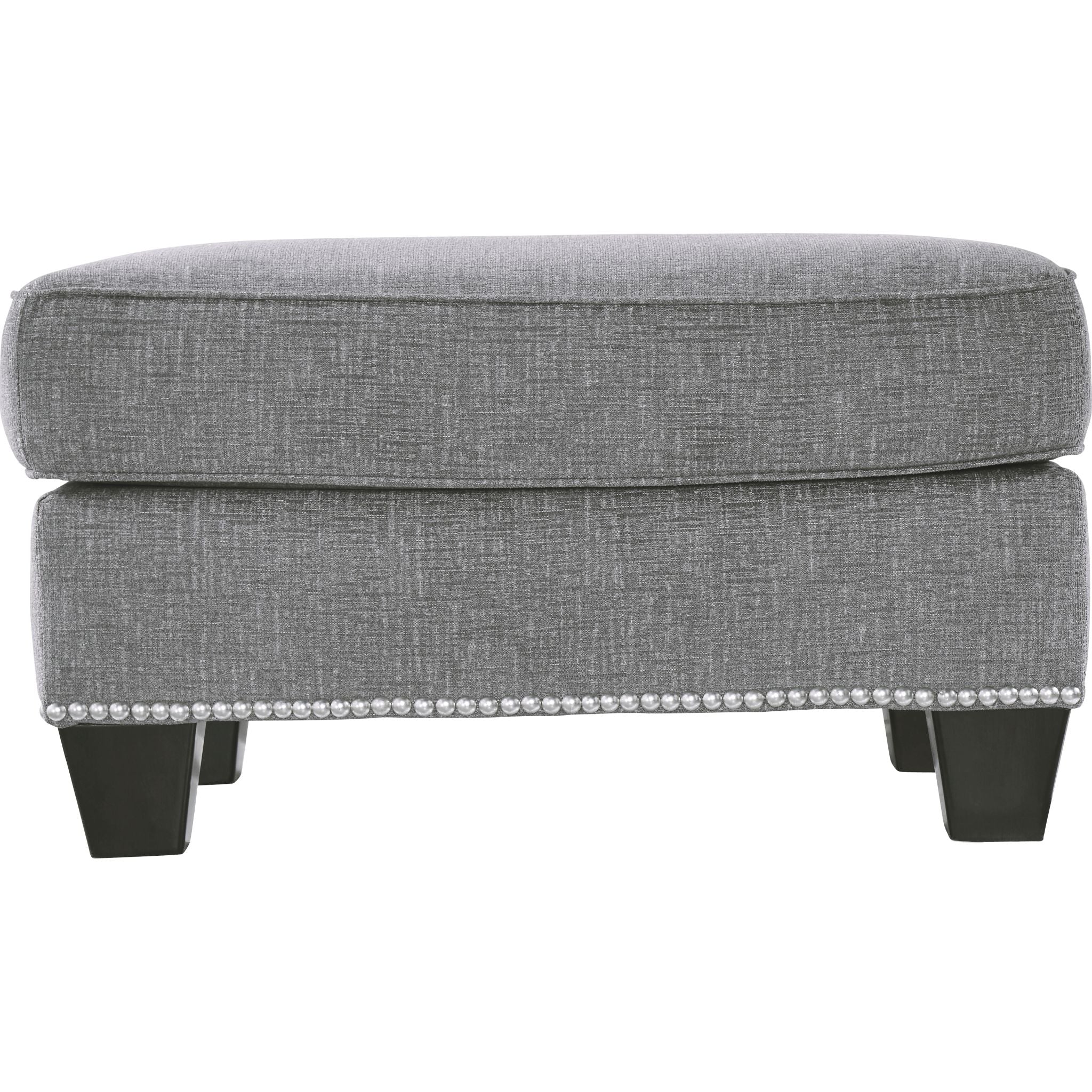 Barrali Ottoman Storage Bench with Tufted Upholstery - Modern Footrest Pouf for Living Room, Bedroom & Entryway - Soft Gray (Fog) - Perfect for Extra Seating & Home Decor