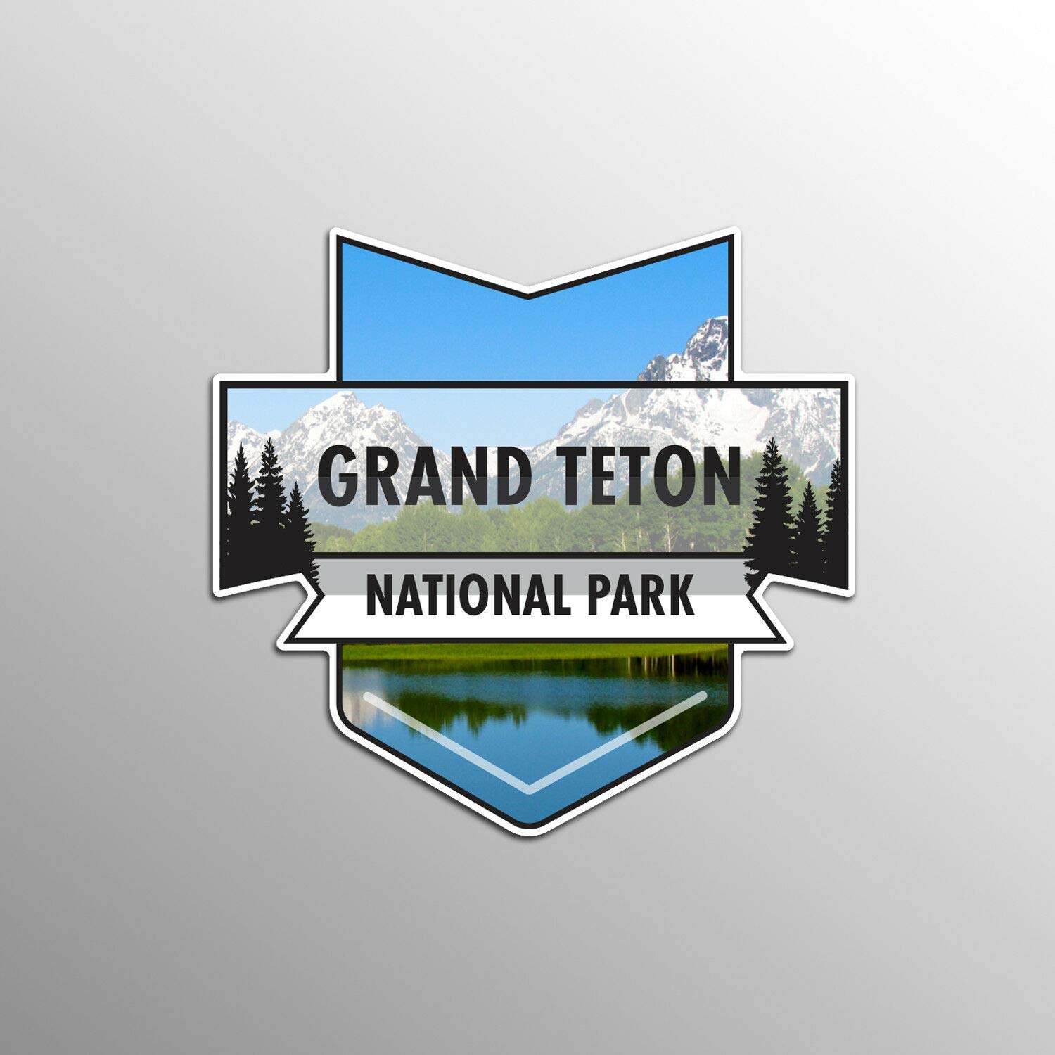 Grand Teton National Park Vinyl Decal Sticker - Waterproof Car Bumper Sticker 5 Inch - Perfect for Cars, Laptops, Windows & Outdoor Gear