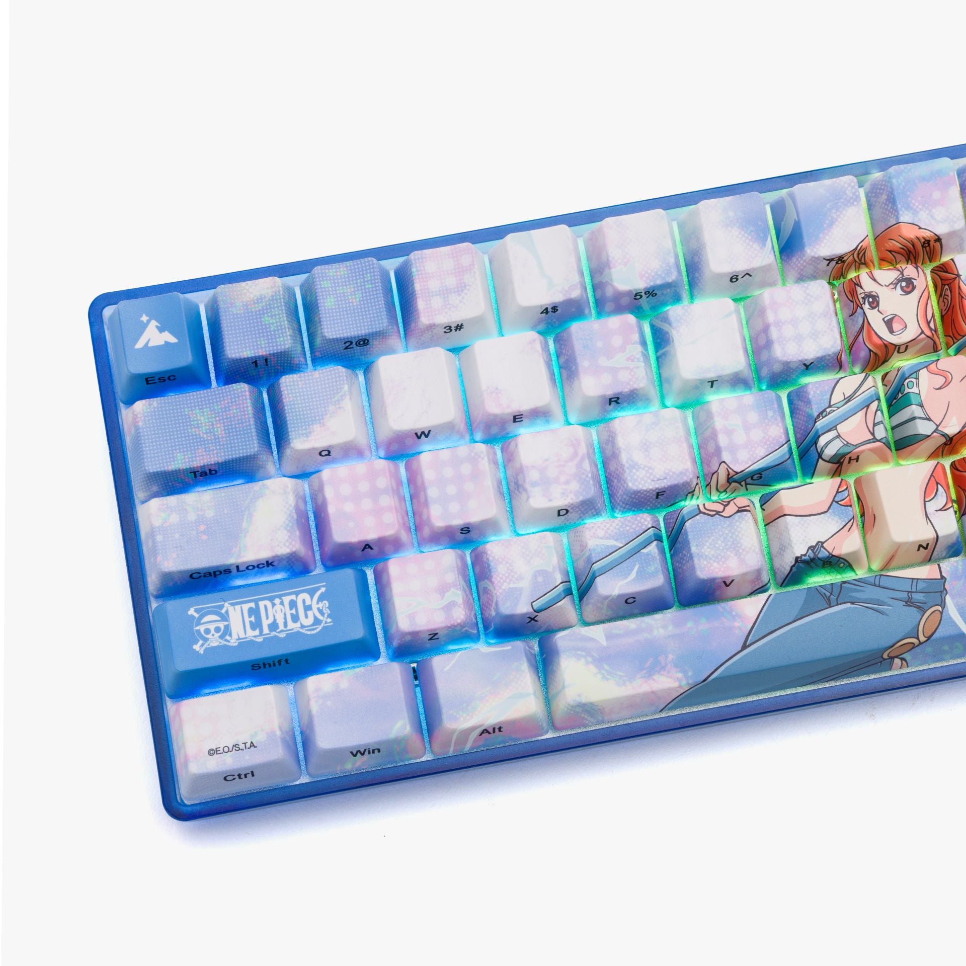 One Piece x HG Basecamp 65 Keyboard - Nami Edition | Anime Gaming Mechanical Keyboard for PC & Mac | Perfect for Gaming, Typing & Anime Fans Collection