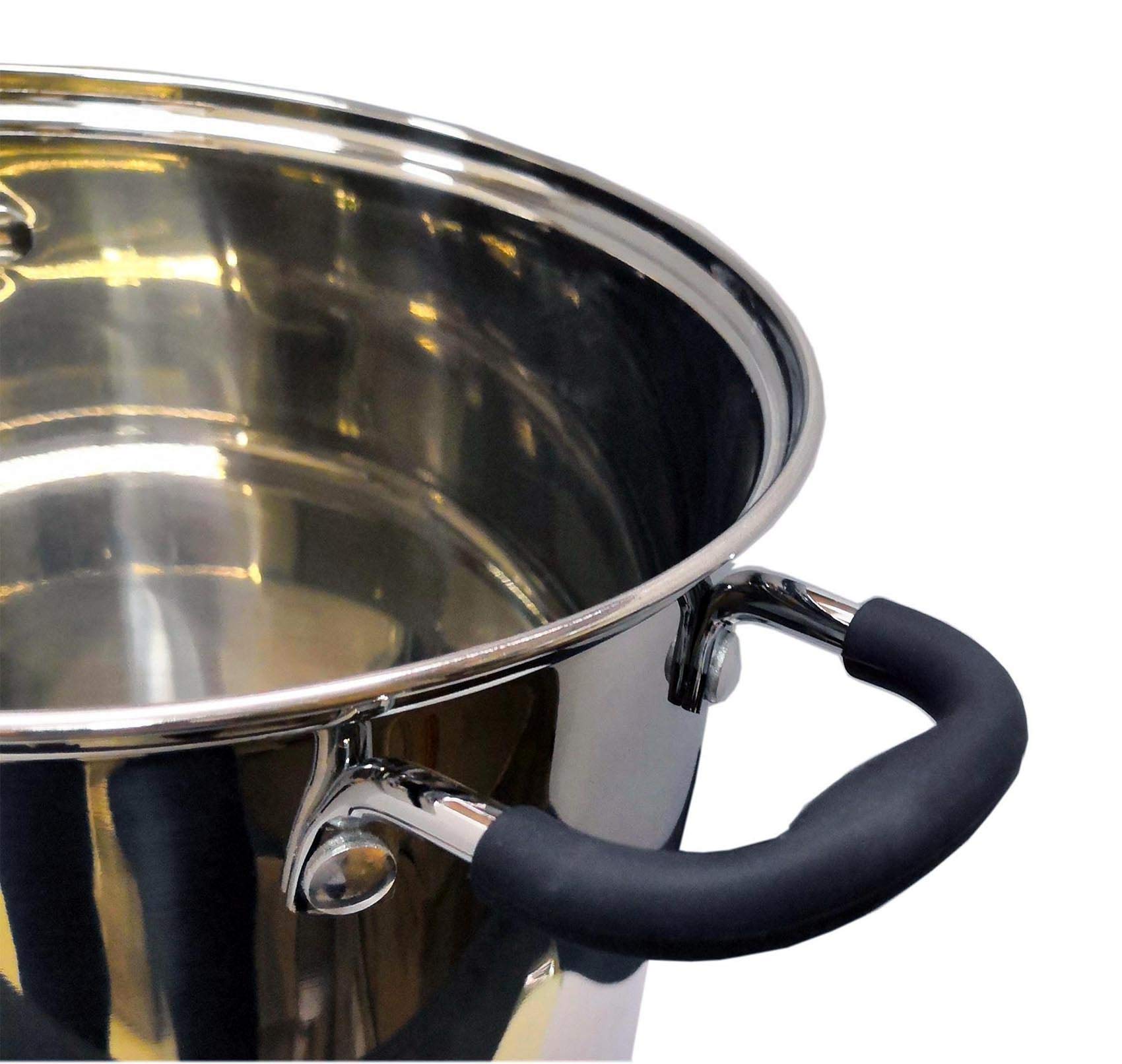 Premium 8 Quart Stainless Steel Stock Pot with Lid - Heavy Duty Cooking Pot for Soups, Stews, Pasta & Boiling - Ideal for Home Kitchen, Restaurants & Catering