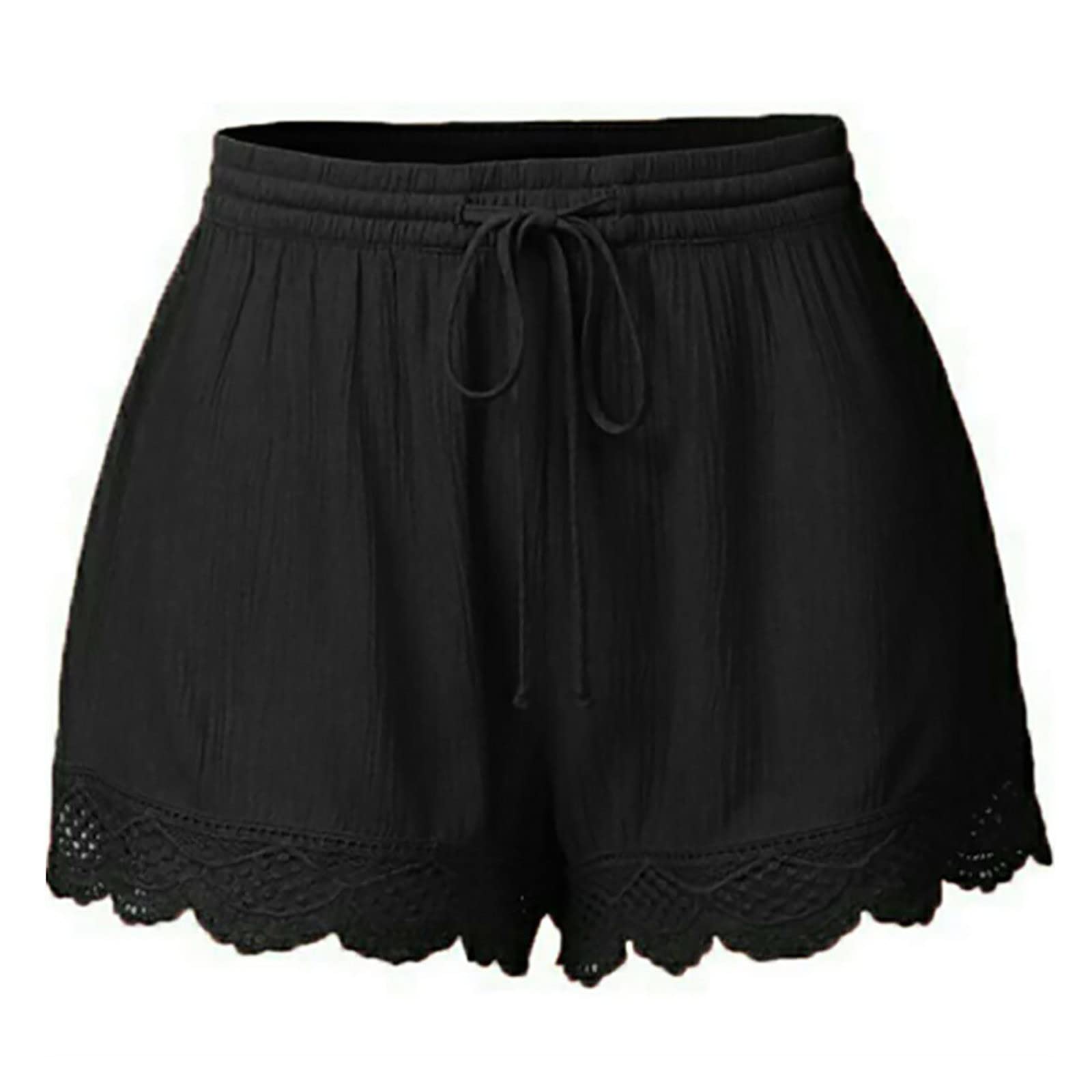 Women's High Waist Linen Shorts - Summer Casual Drawstring Wide Leg Shorts with Pockets | Comfortable & Stylish for Beach, Travel, and Everyday Wear