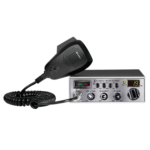 Cobra 25 LTD AM/FM CB Radio - Professional 40-Channel Mobile Communication for Truckers & Road Trips
