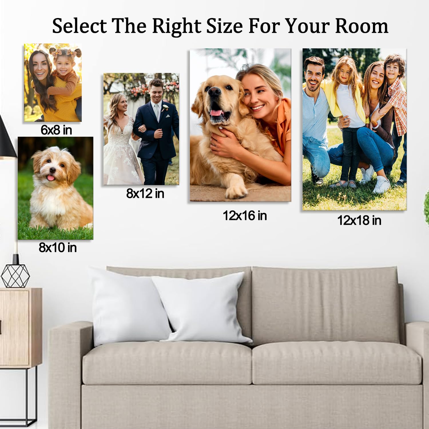 Custom Framed Canvas Prints - Personalized Photo to Canvas Wall Art for Home Decor | Unique Holiday & Housewarming Gifts | Perfect for Living Room, Bedroom & Office Decorations