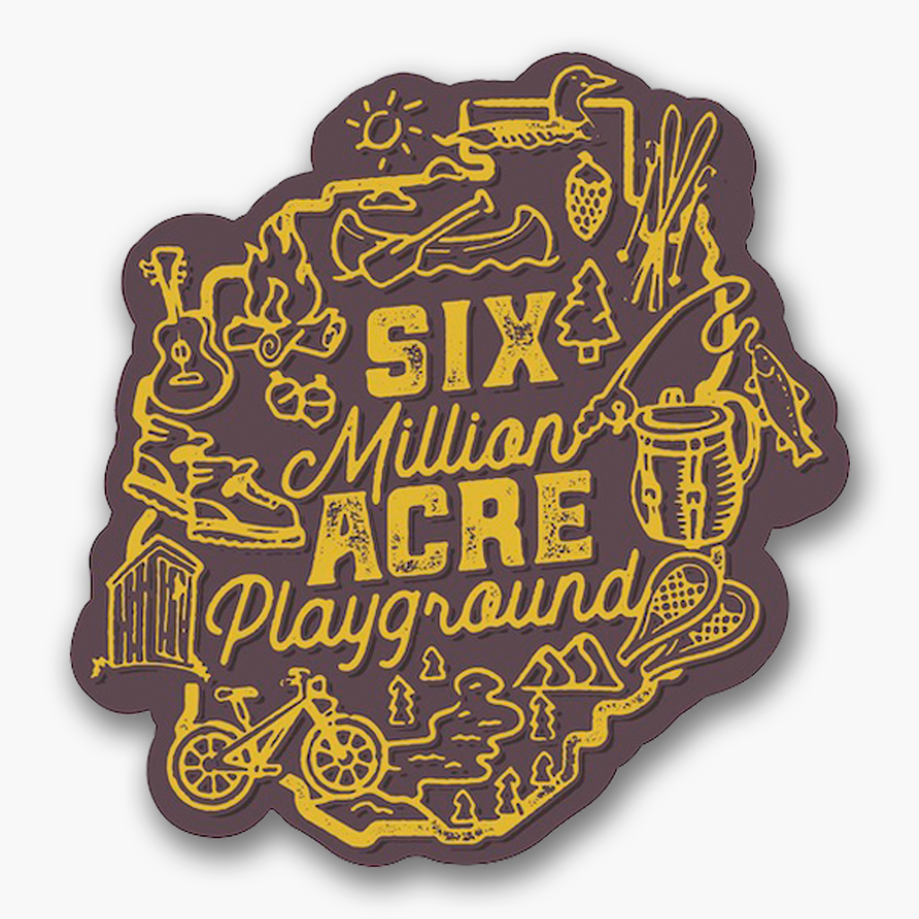 6 Million Acre Playground Stickers - Waterproof Vinyl Decals for Laptops, Cars, Water Bottles & DIY Crafts