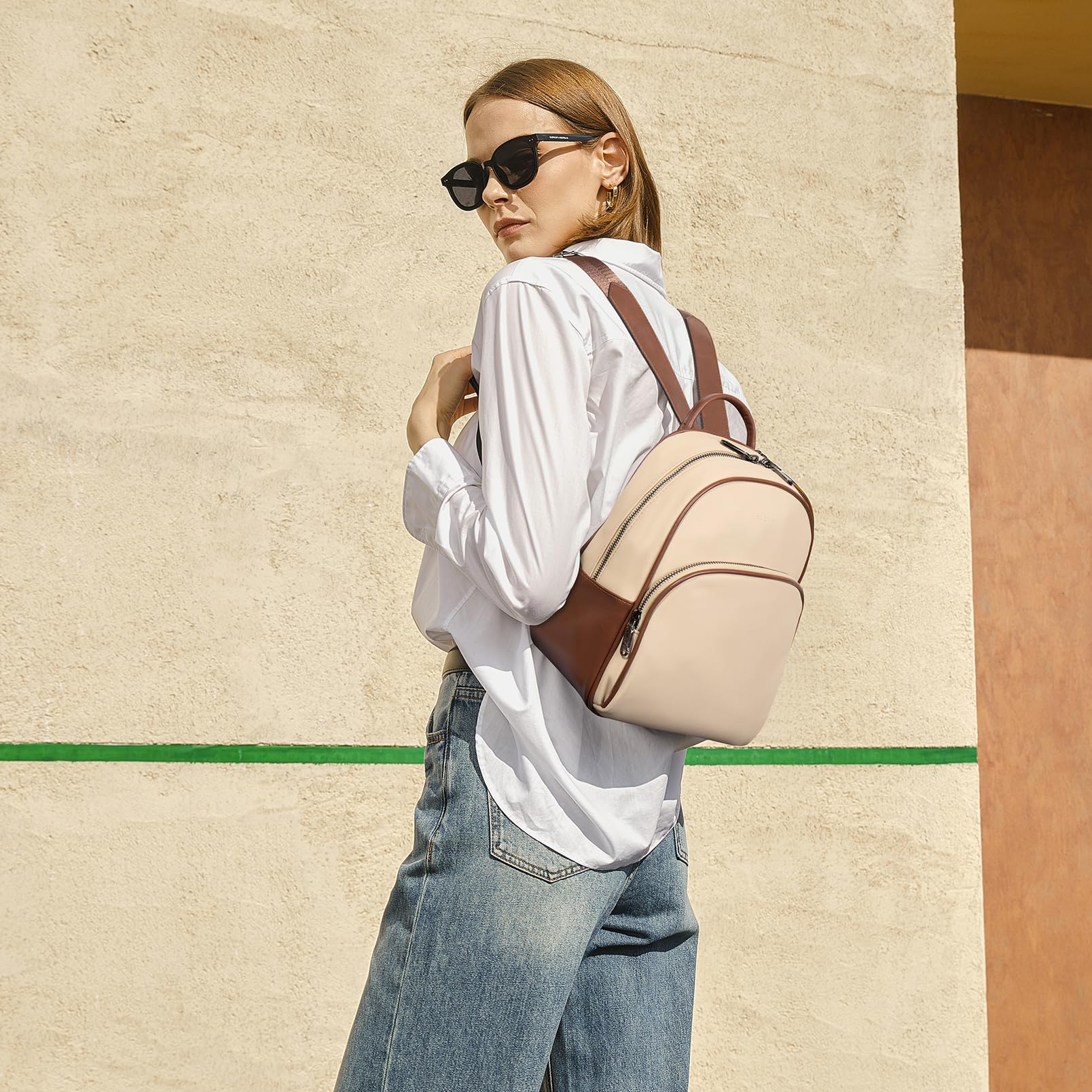 Telena Small Leather Backpack Purse for Women & Girls - Cute Mini Shoulder Bag for Travel, School & Daily Use | Durable & Stylish Crossbody Backpack for Work, Shopping & Weekend Outings