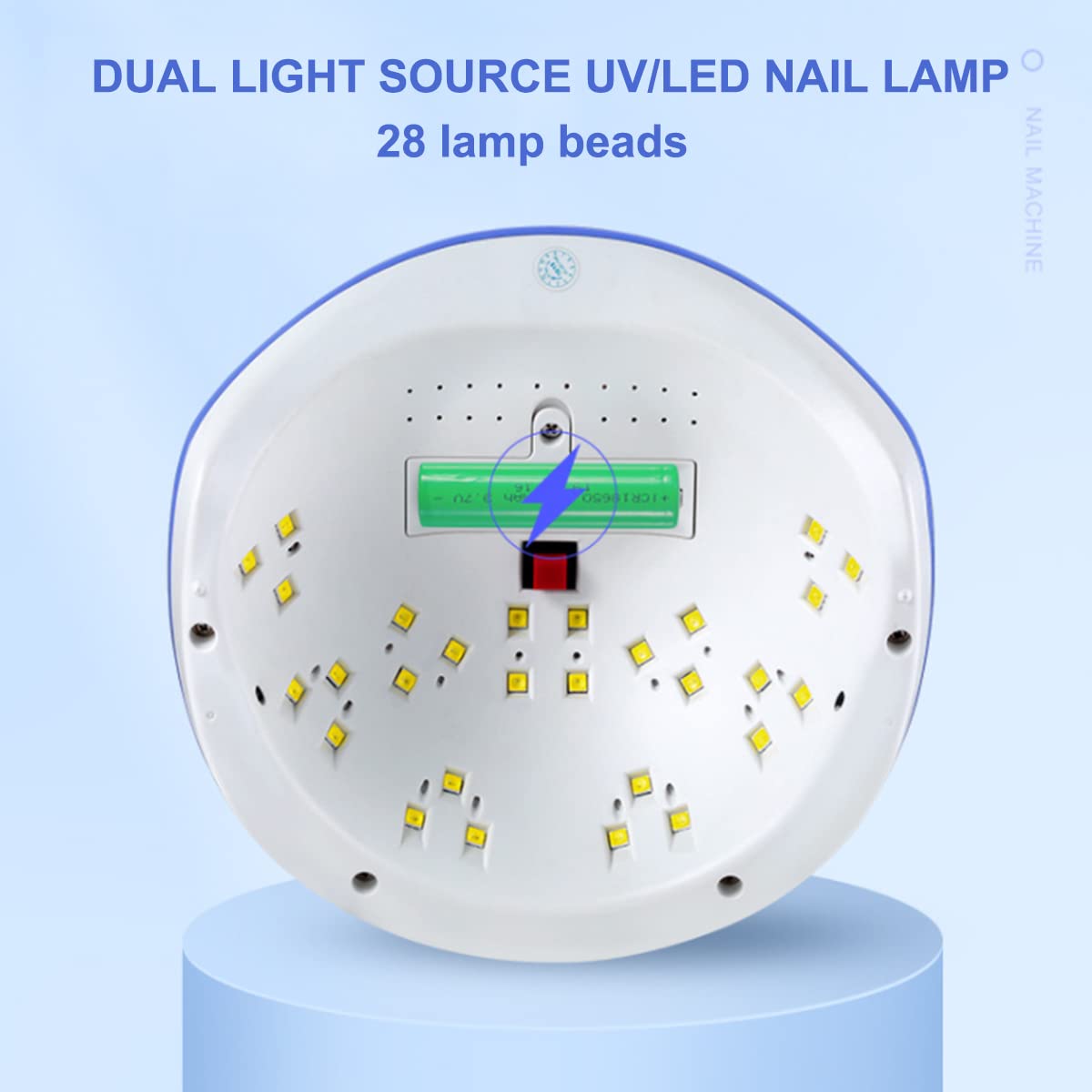 Professional 50W UV LED Nail Lamp - Cordless Gel Polish Dryer with Auto Sensor & 3 Timers | Fast Curing for Acrylic Nails, Manicures & Pedicures | Perfect for Home Salons & Nail Art Enthusiasts