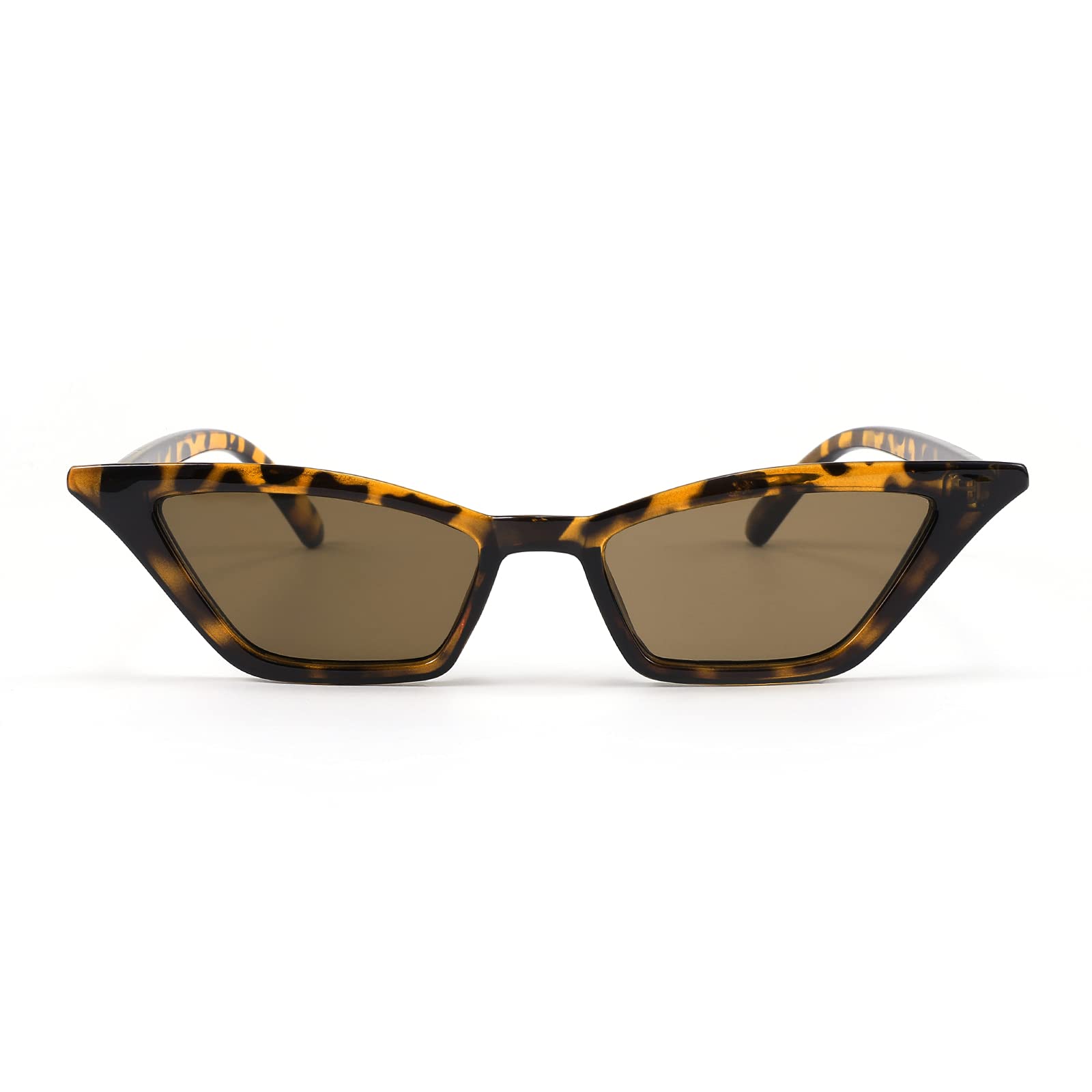 FEISEDY Vintage Cat Eye Sunglasses for Women - Small Square Retro Shades with UV Protection - Perfect for Beach, Driving, and Fashion Outfits