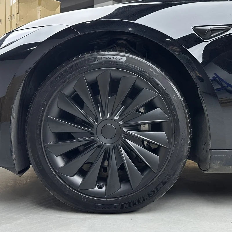 1 Pcs Hubcaps for Tesla 2024+ New Model 3 Highland 18'' Photon Wheels Cyclone Style - Premium Wheel Covers for Enhanced Style & Protection - Perfect for Daily Commute & Road Trips