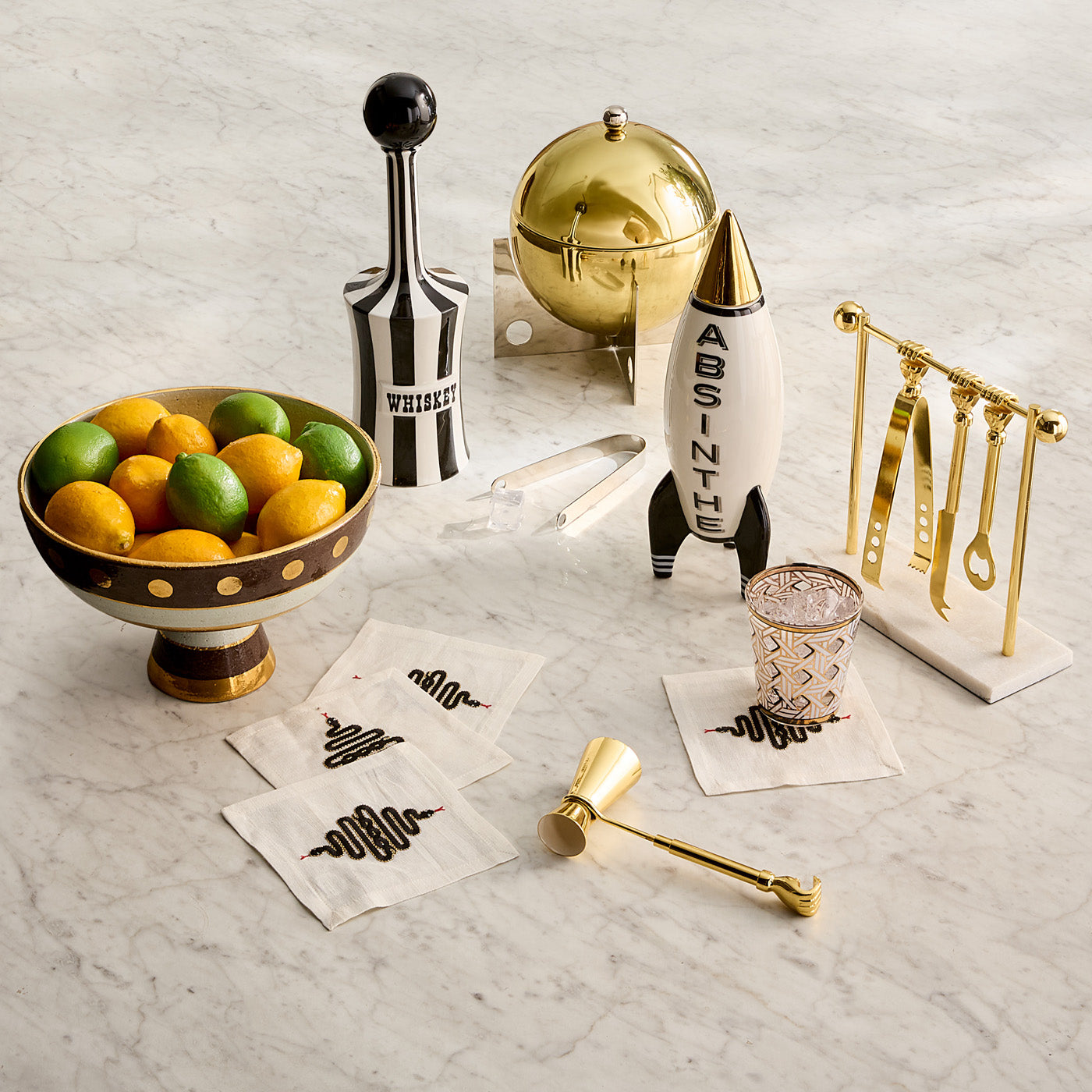 Premium Rocket Absinthe Decanter Set - Handcrafted Glass Spirit Decanter with Stainless Steel Drip Tray - Perfect for Home Bar, Whiskey Lover Gift & Cocktail Party Accessories