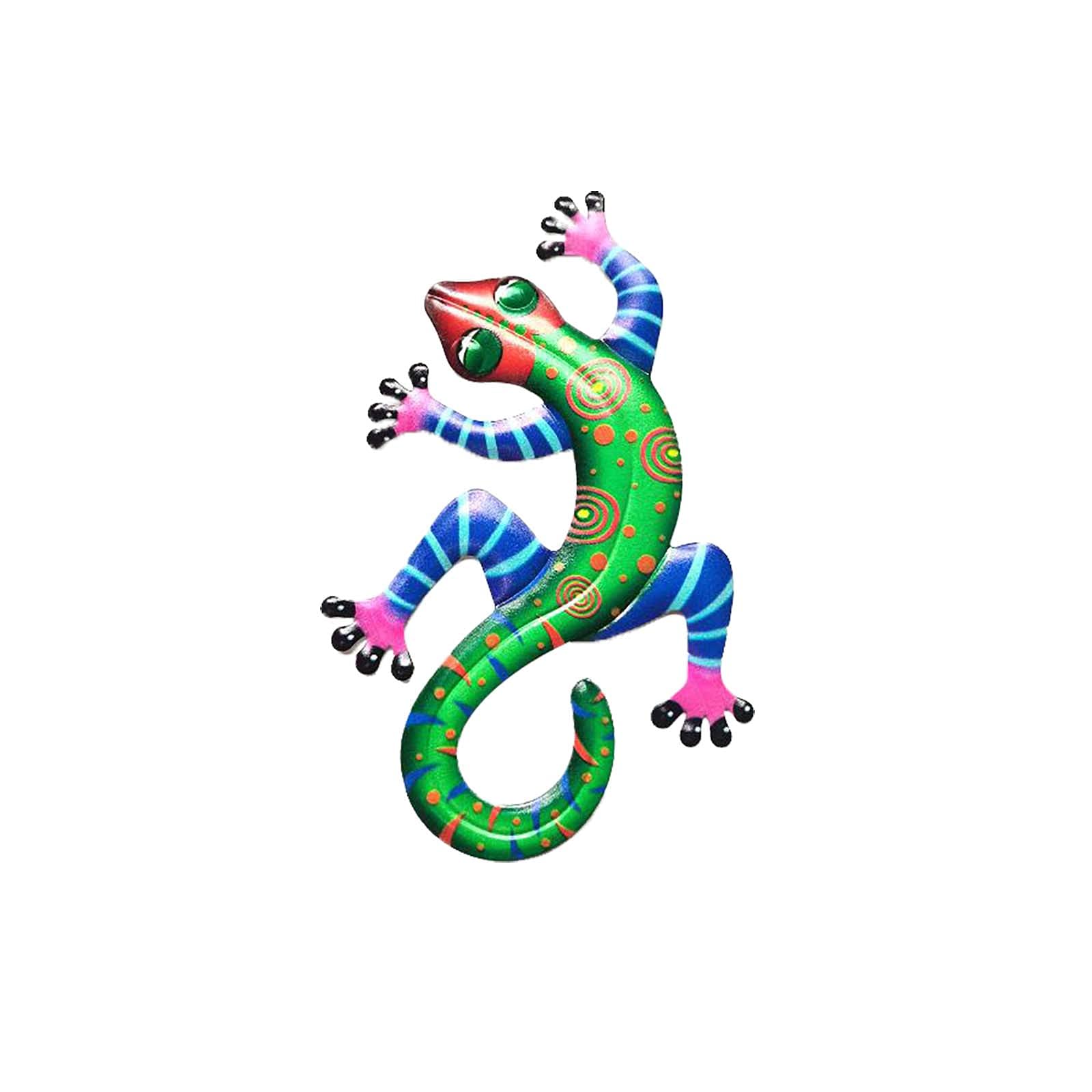 5#WF Metal Garden Lizard Art Statue - Outdoor Backyard Animal Decoration Gift for Home & Garden Décor - Perfect for Patio, Lawn, and Landscape Design